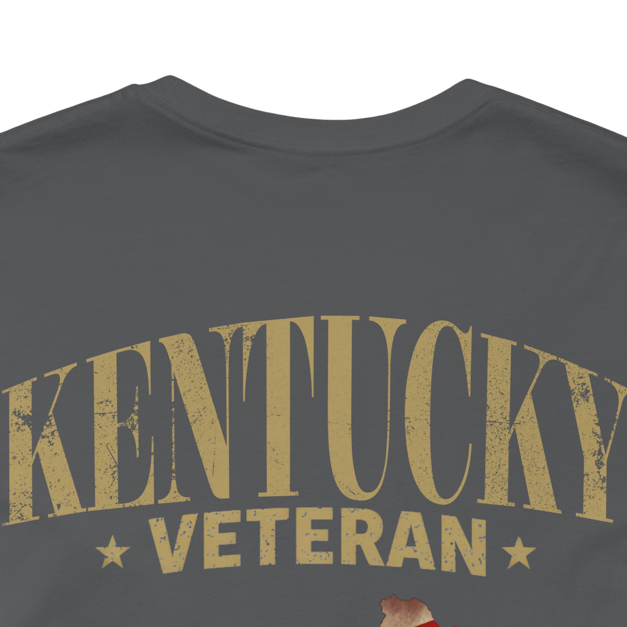 Kentucky Veteran T-Shirt — American Flag Map Military Tribute Tee - Image 44