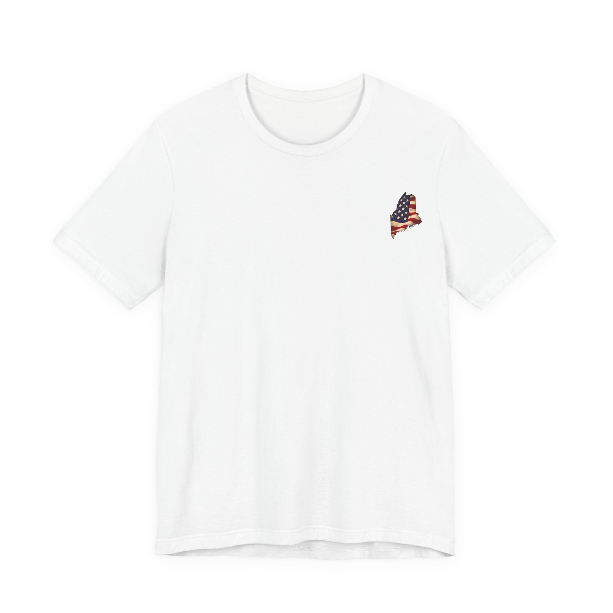Maine Veteran T-Shirt — American Flag Map Military Tribute Tee - Image 16