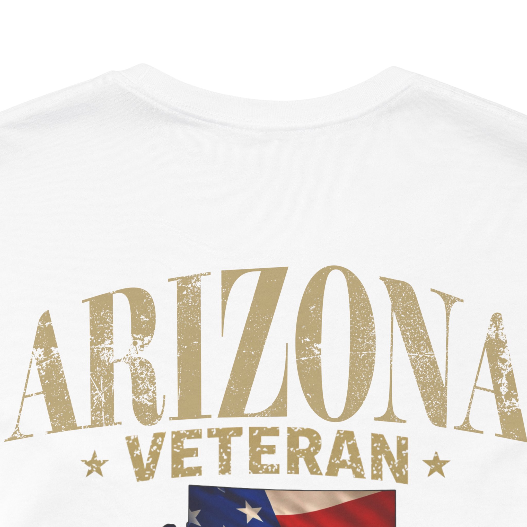 Arizona Veteran T-Shirt — American Flag Map Military Tribute Tee - Image 9