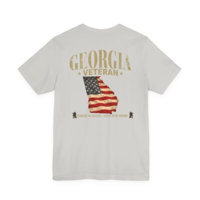 Georgia Veteran T-Shirt — American Flag Map Military Tribute Tee