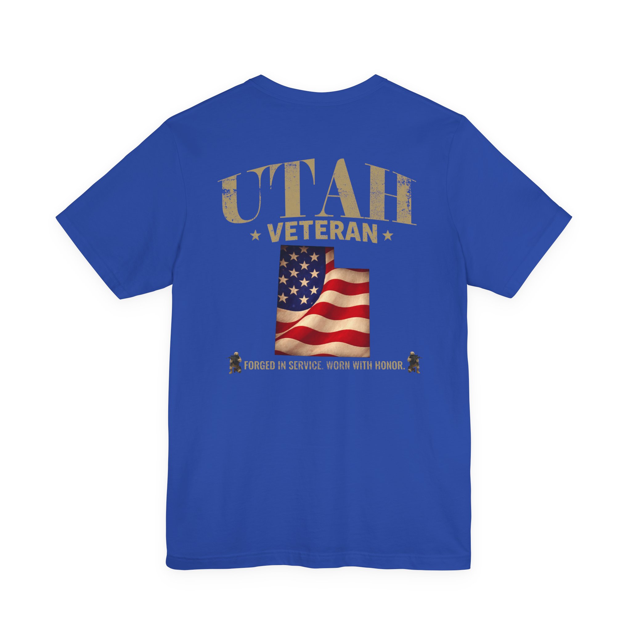 Utah Veteran T-Shirt — American Flag Map Military Tribute Tee - Image 11
