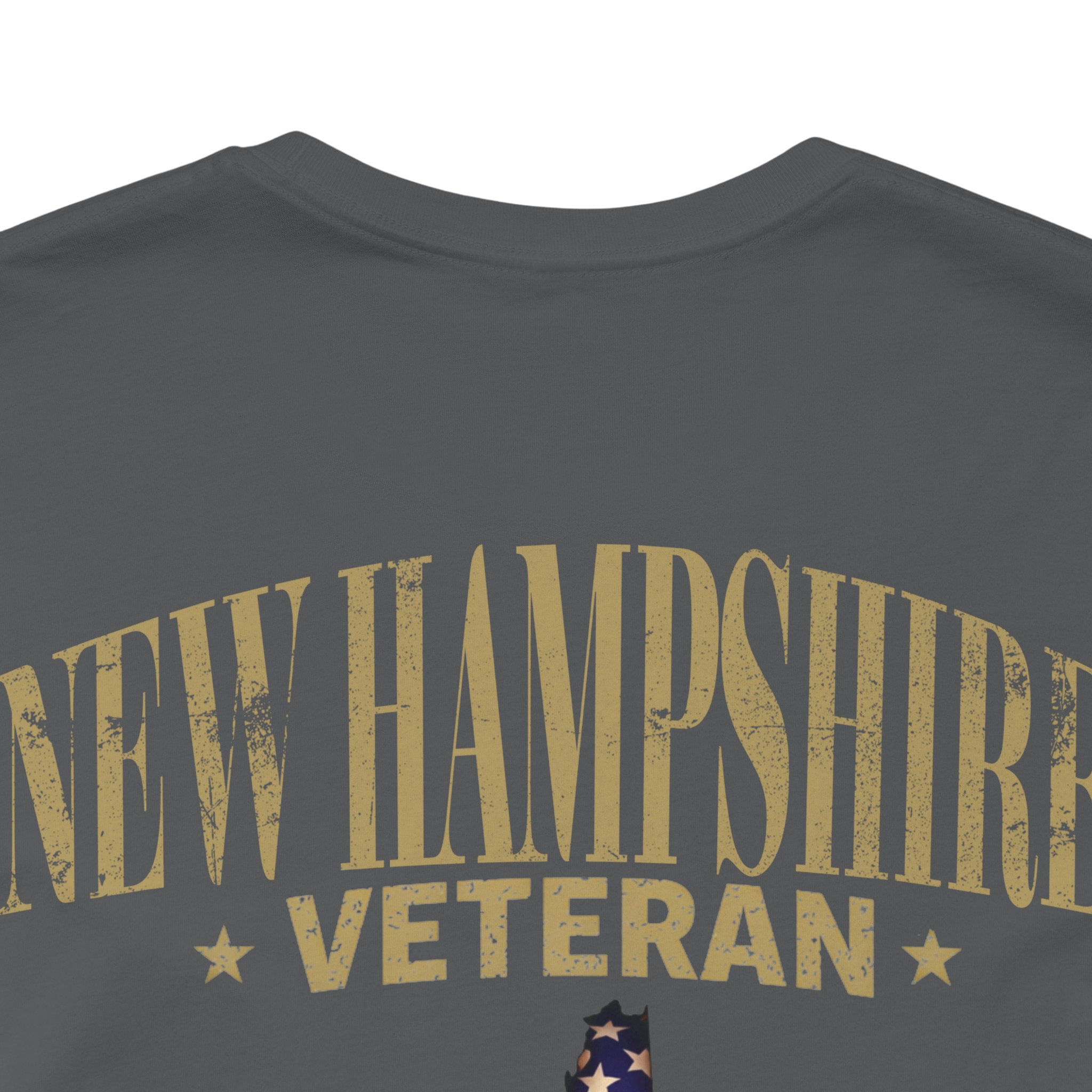 New Hampshire Veteran T-Shirt — American Flag Map Military Tribute Tee - Image 44