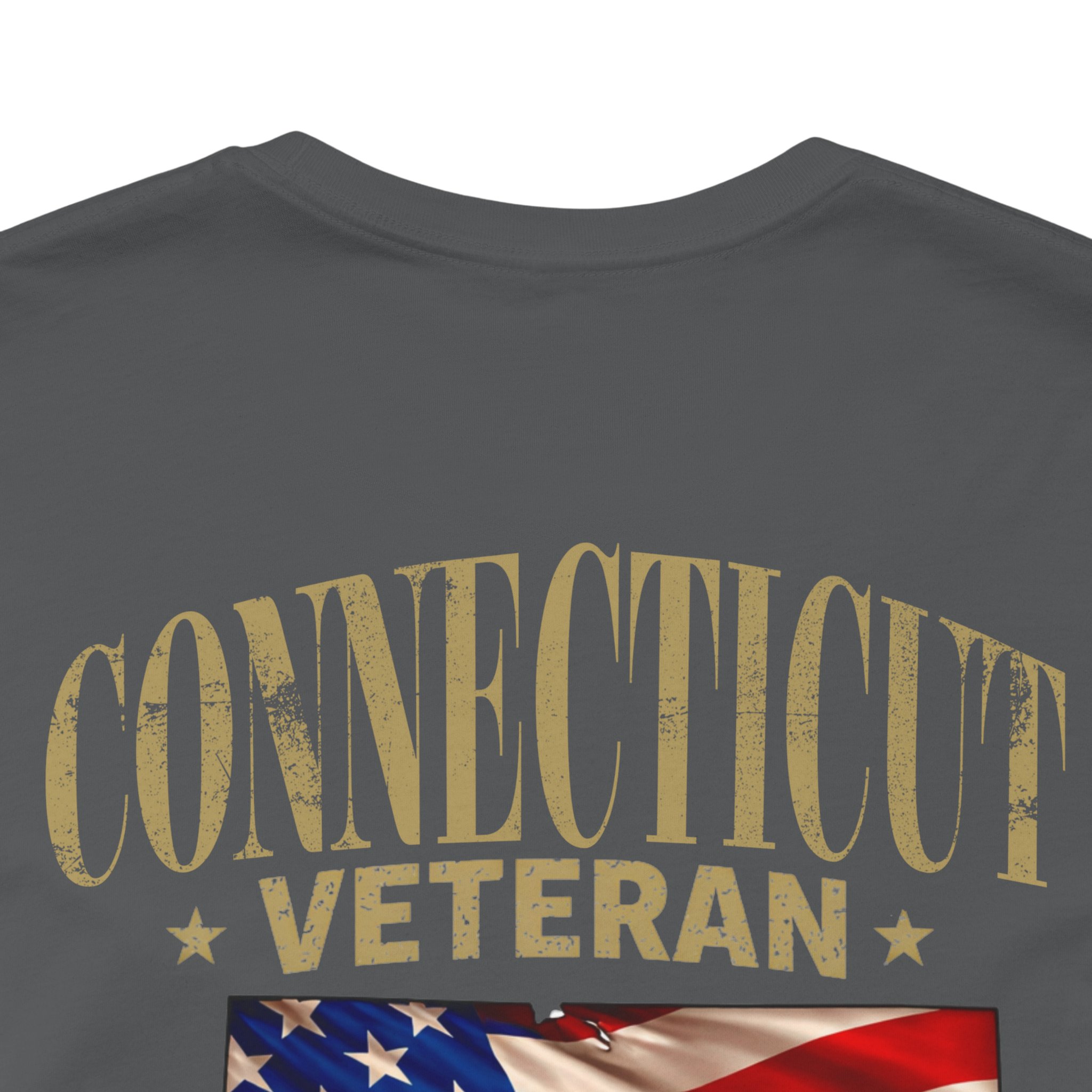 Connecticut Veteran T-Shirt — American Flag Alaska Map Military Tribute Tee - Image 44