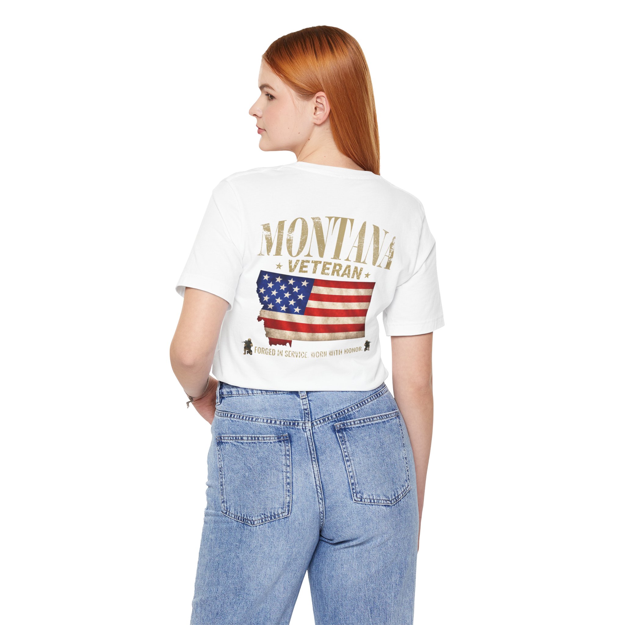 Montana Veteran T-Shirt — American Flag Alaska Map Military Tribute Tee - Image 36