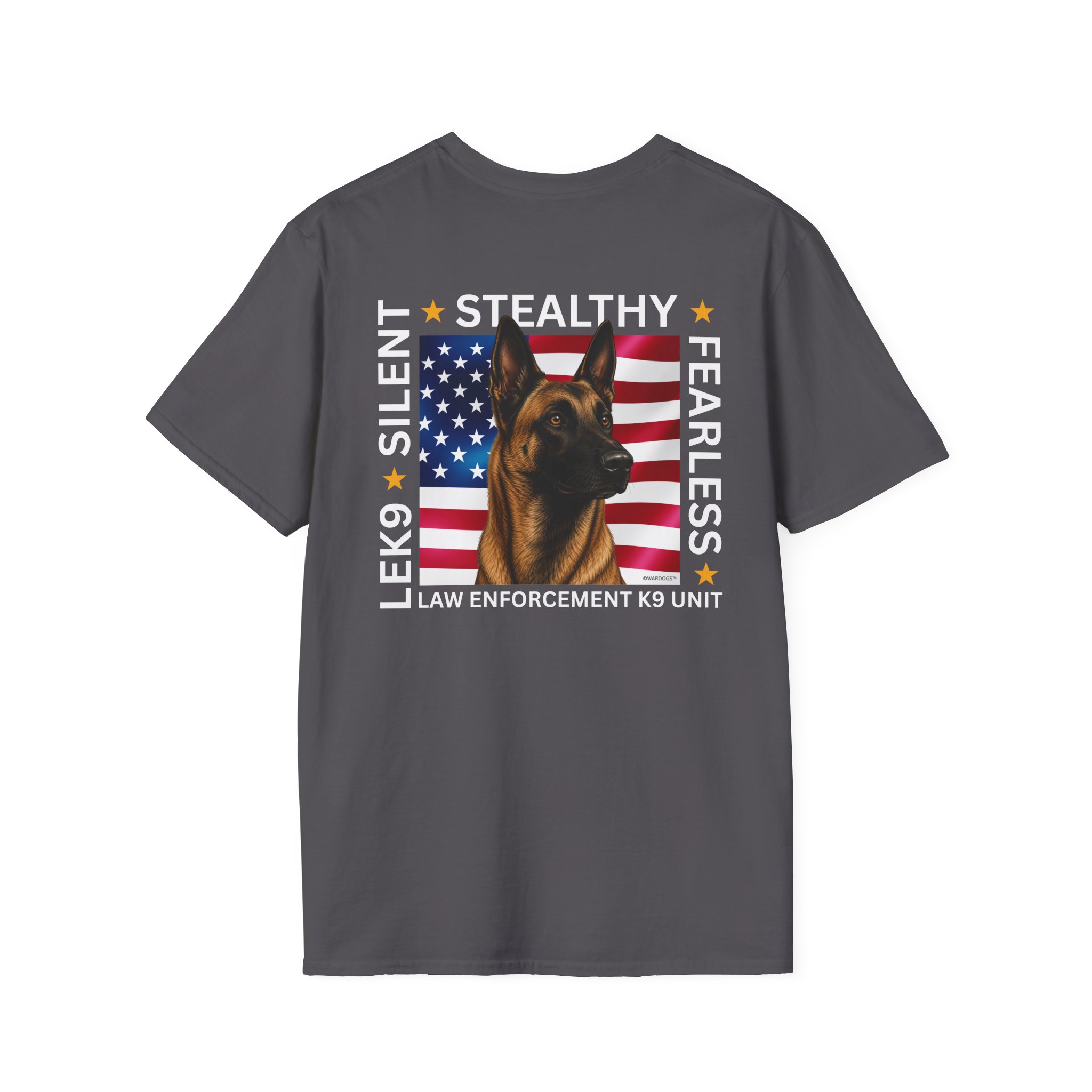 Law Enforcement Police K9 Tee - Malinois FEARLESS Trending - K9 Unit - LEK9 Front - Image 15