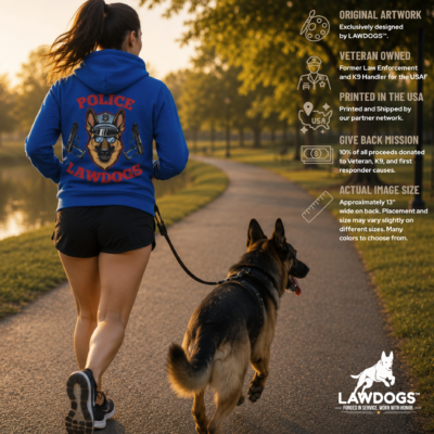 Police Lawdogs Hoodie — K9 Unit German Shepherd Tactical Pullover