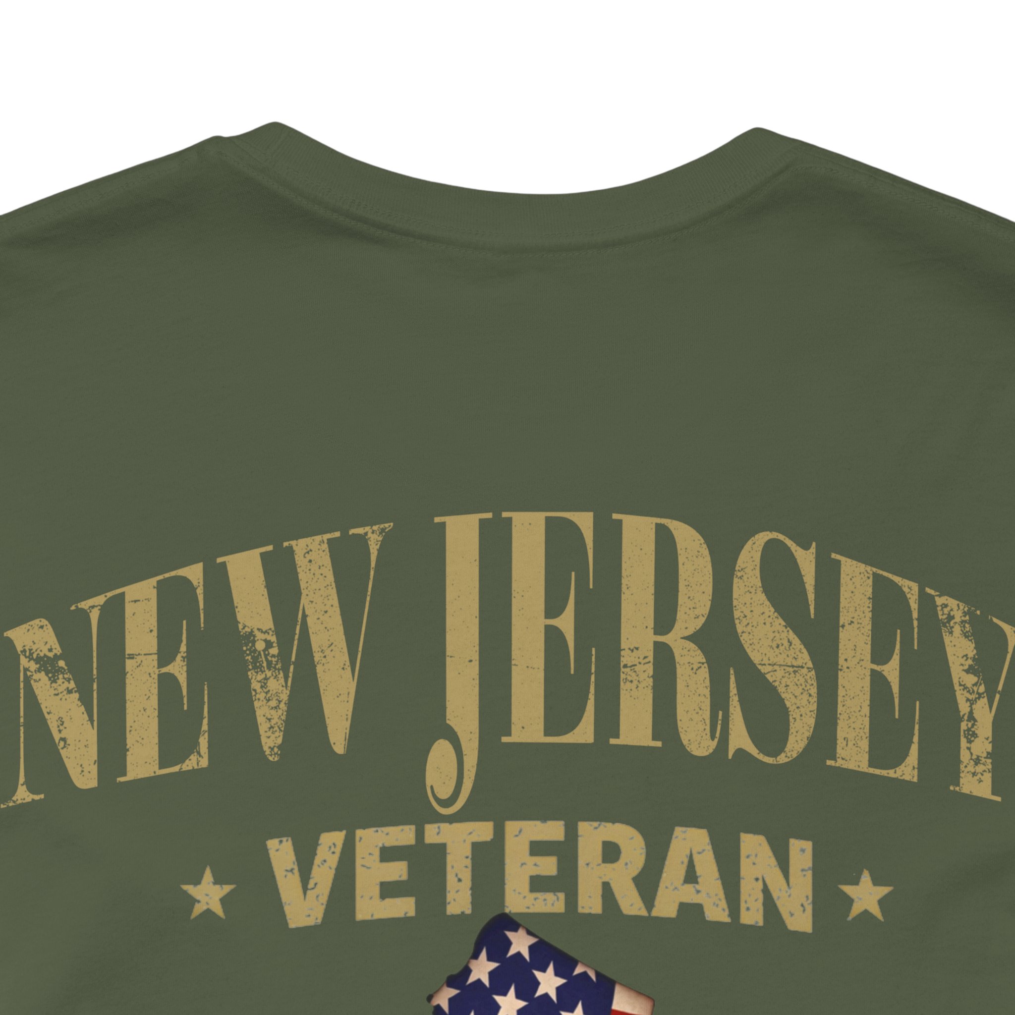 New Jersey Veteran T-Shirt — American Flag Map Military Tribute Tee - Image 3