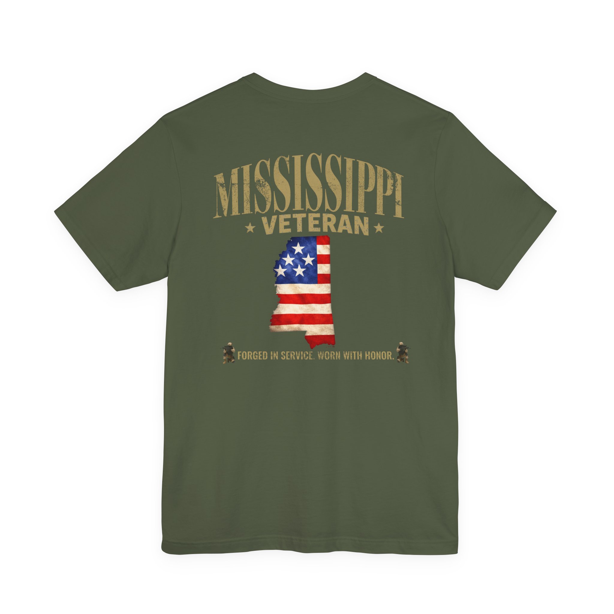 Mississippi Veteran T-Shirt — American Flag Alaska Map Military Tribute Tee - Image 41