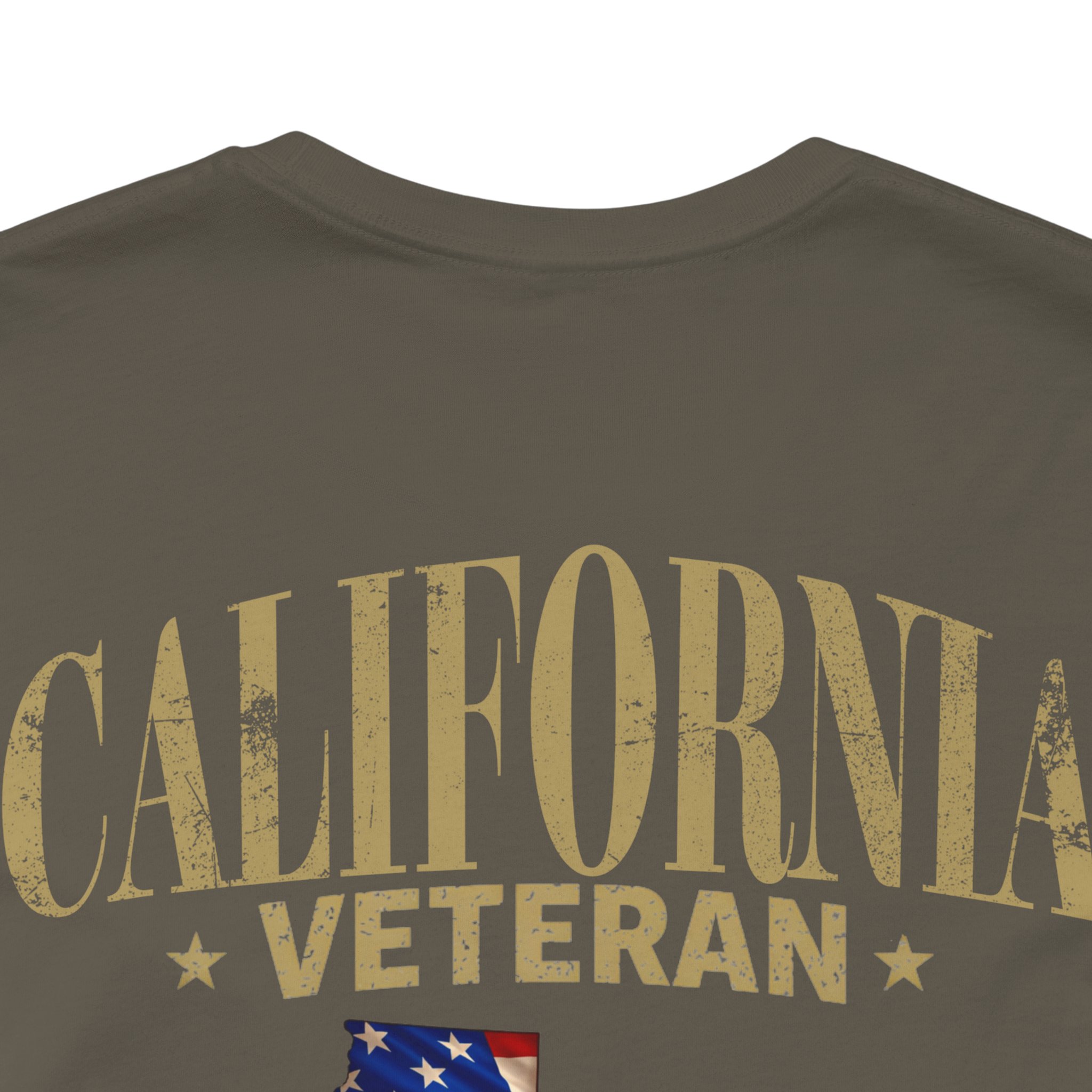 California Veteran T-Shirt — American Flag Map Military Tribute Tee - Image 29