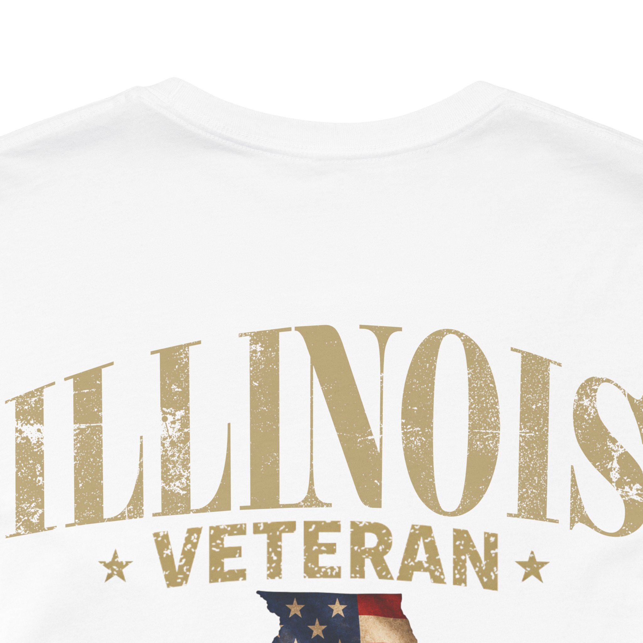 Illinois Veteran T-Shirt — American Flag Alaska Map Military Tribute Tee