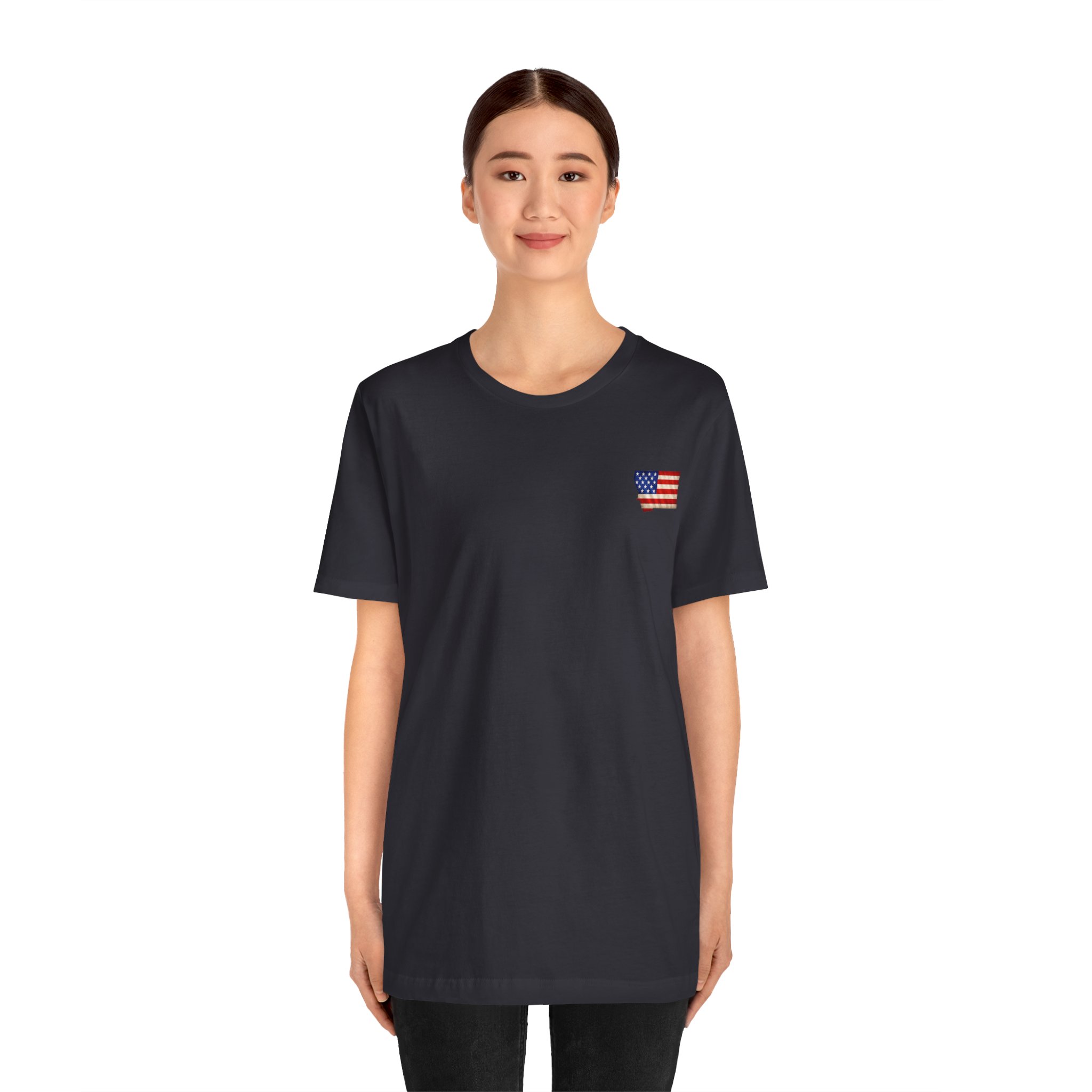 Montana Veteran T-Shirt — American Flag Alaska Map Military Tribute Tee - Image 15