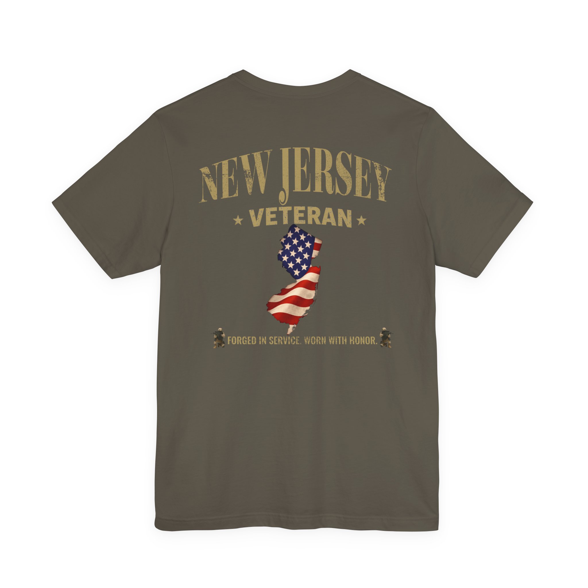 New Jersey Veteran T-Shirt — American Flag Map Military Tribute Tee - Image 26