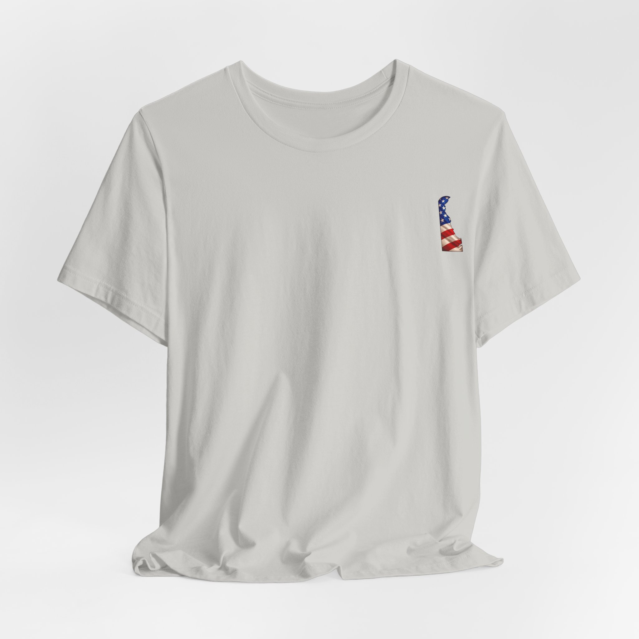 Delaware Veteran T-Shirt — American Flag Map Military Tribute Tee - Image 23