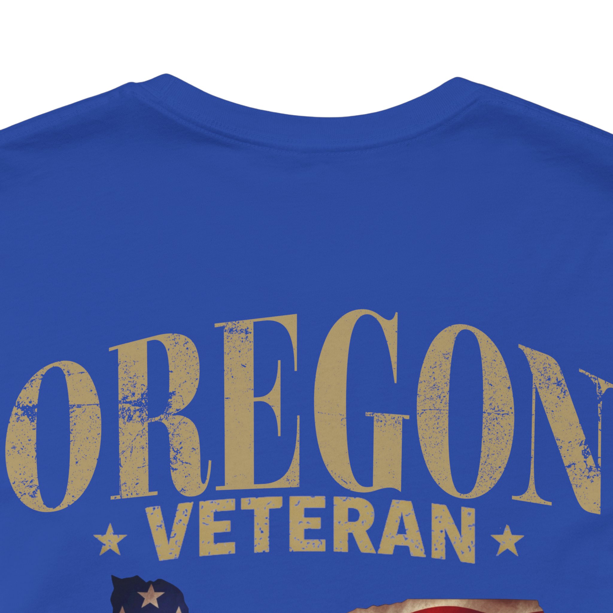 Oregon Veteran T-Shirt — American Flag Map Military Tribute Tee - Image 8