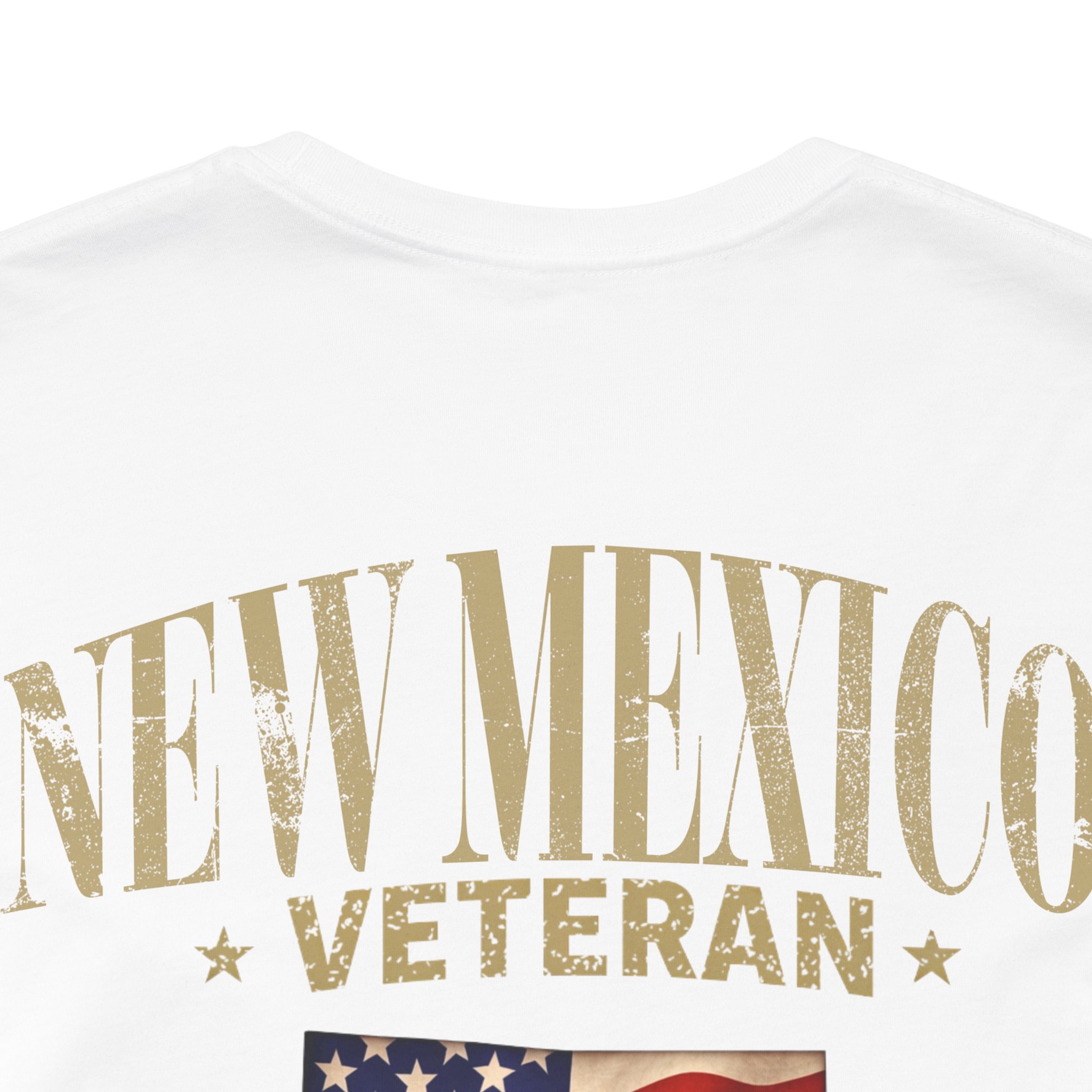 New Mexico Veteran T-Shirt — American Flag Map Military Tribute Tee