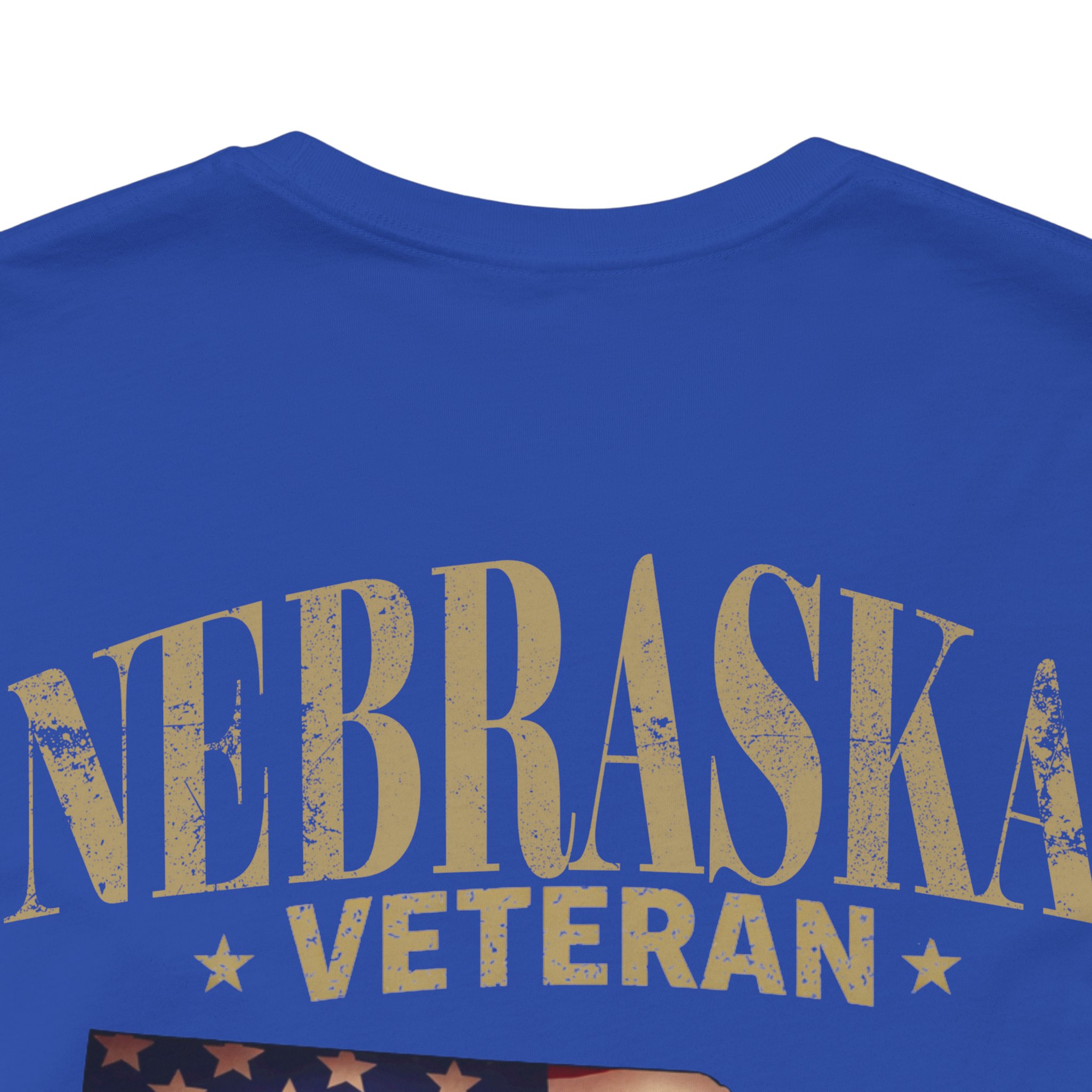 Nebraska Veteran T-Shirt — American Flag Map Military Tribute Tee - Image 14