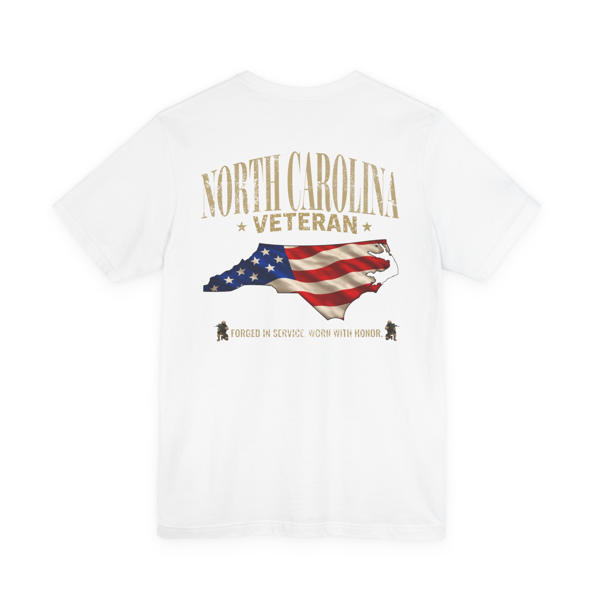 North Carolina Veteran T-Shirt — American Flag Map Military Tribute Tee - Image 10