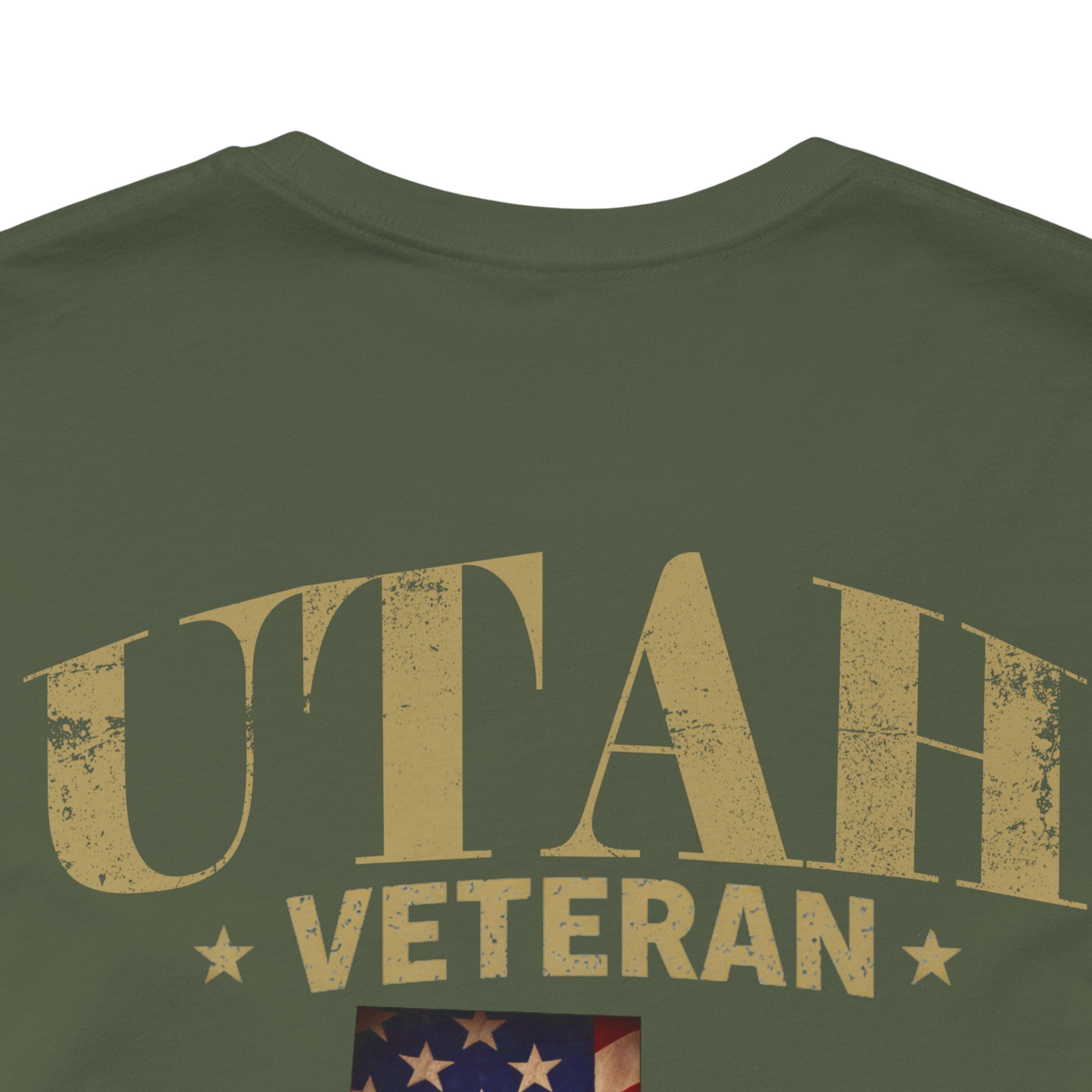 Utah Veteran T-Shirt — American Flag Map Military Tribute Tee - Image 48