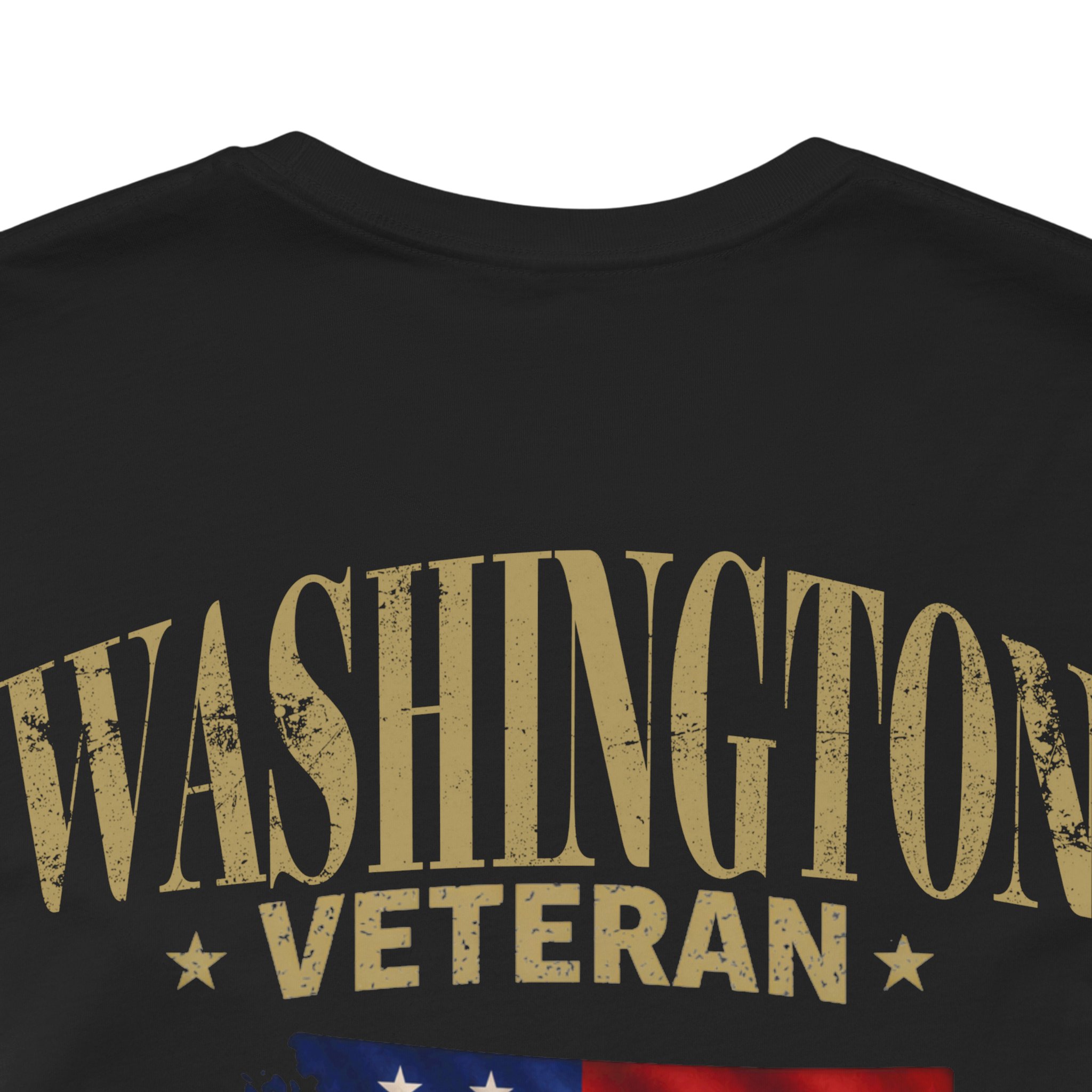 Washington Veteran T-Shirt — American Flag Map Military Tribute Tee - Image 29