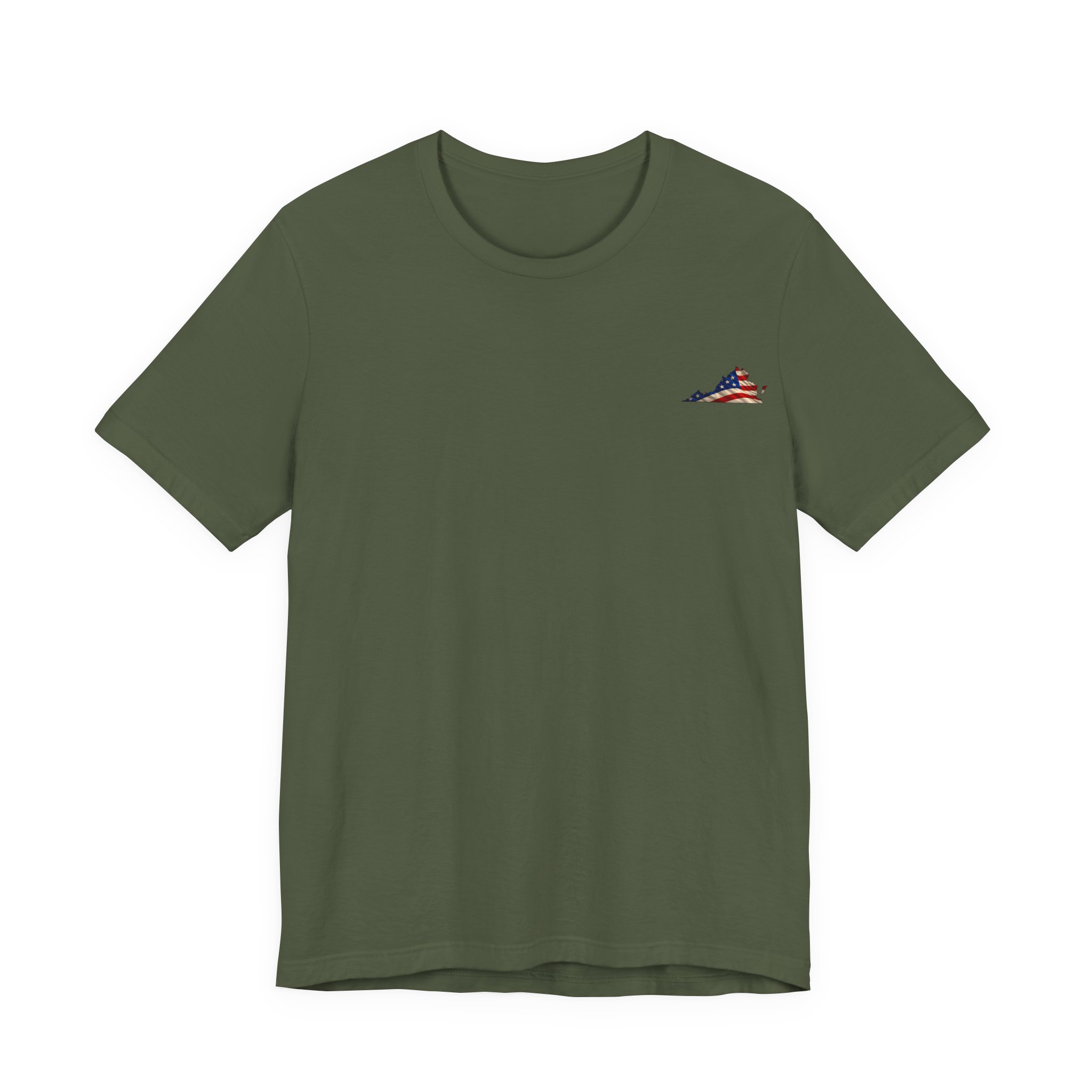 Virginia Veteran T-Shirt — American Flag Map Military Tribute Tee - Image 7