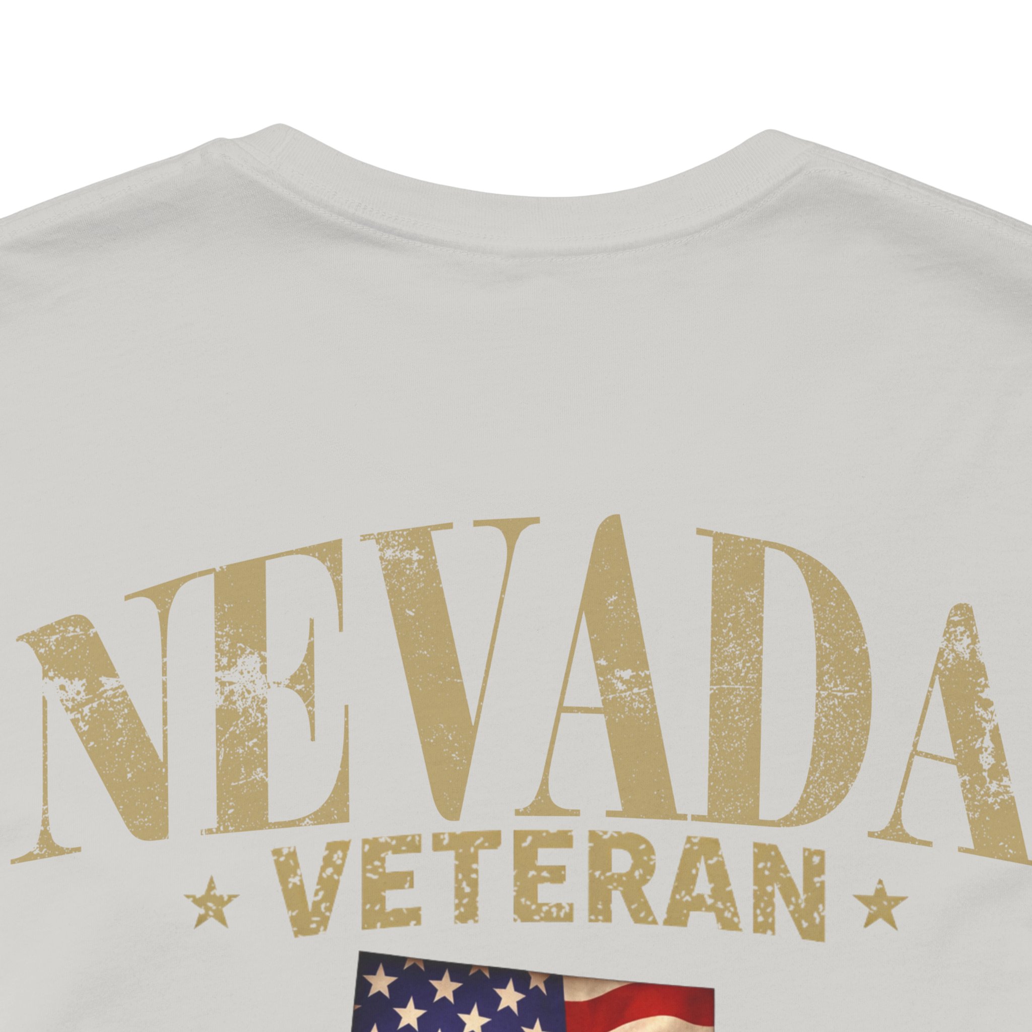 Nevada Veteran T-Shirt — American Flag Alaska Map Military Tribute Tee - Image 26