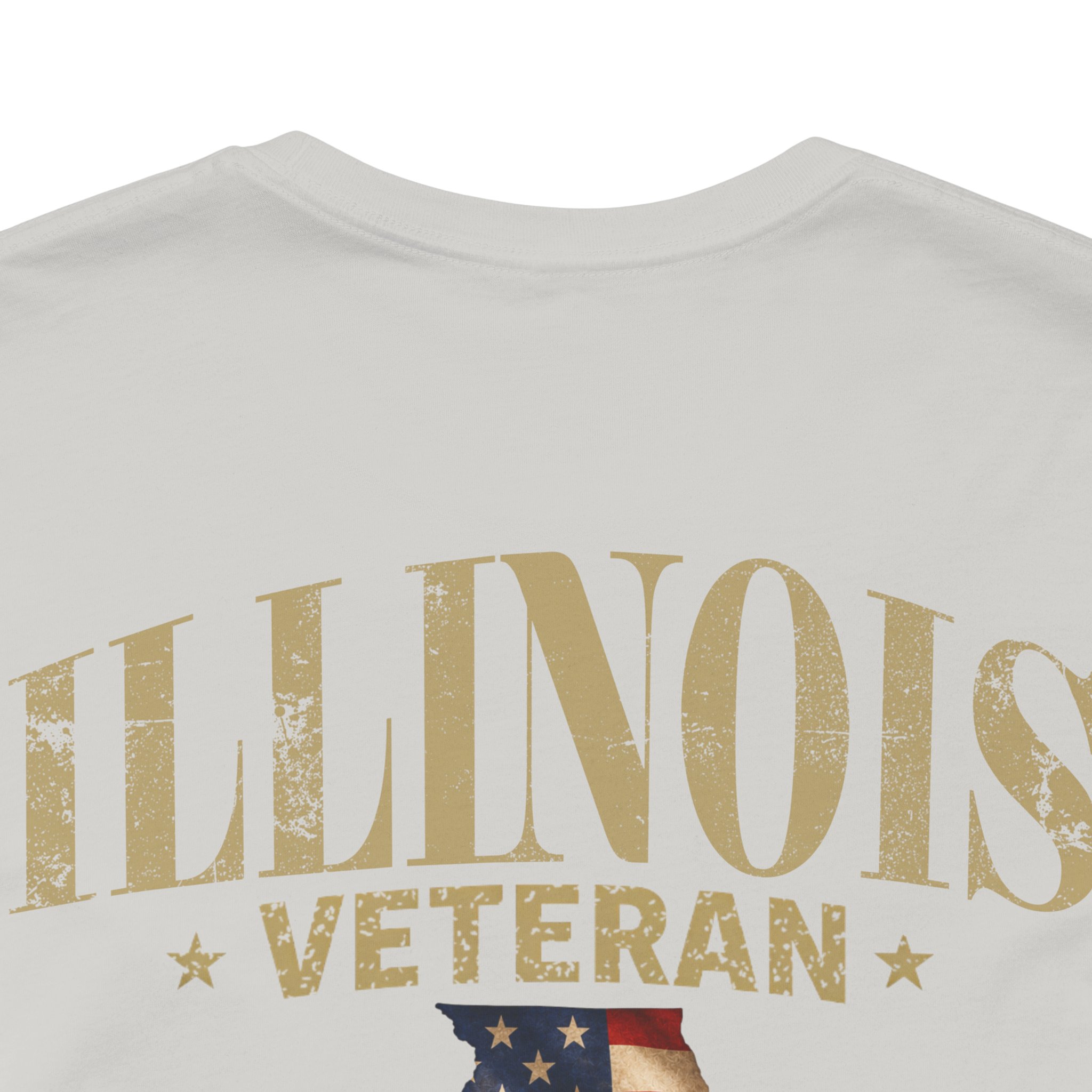 Illinois Veteran T-Shirt — American Flag Alaska Map Military Tribute Tee - Image 19