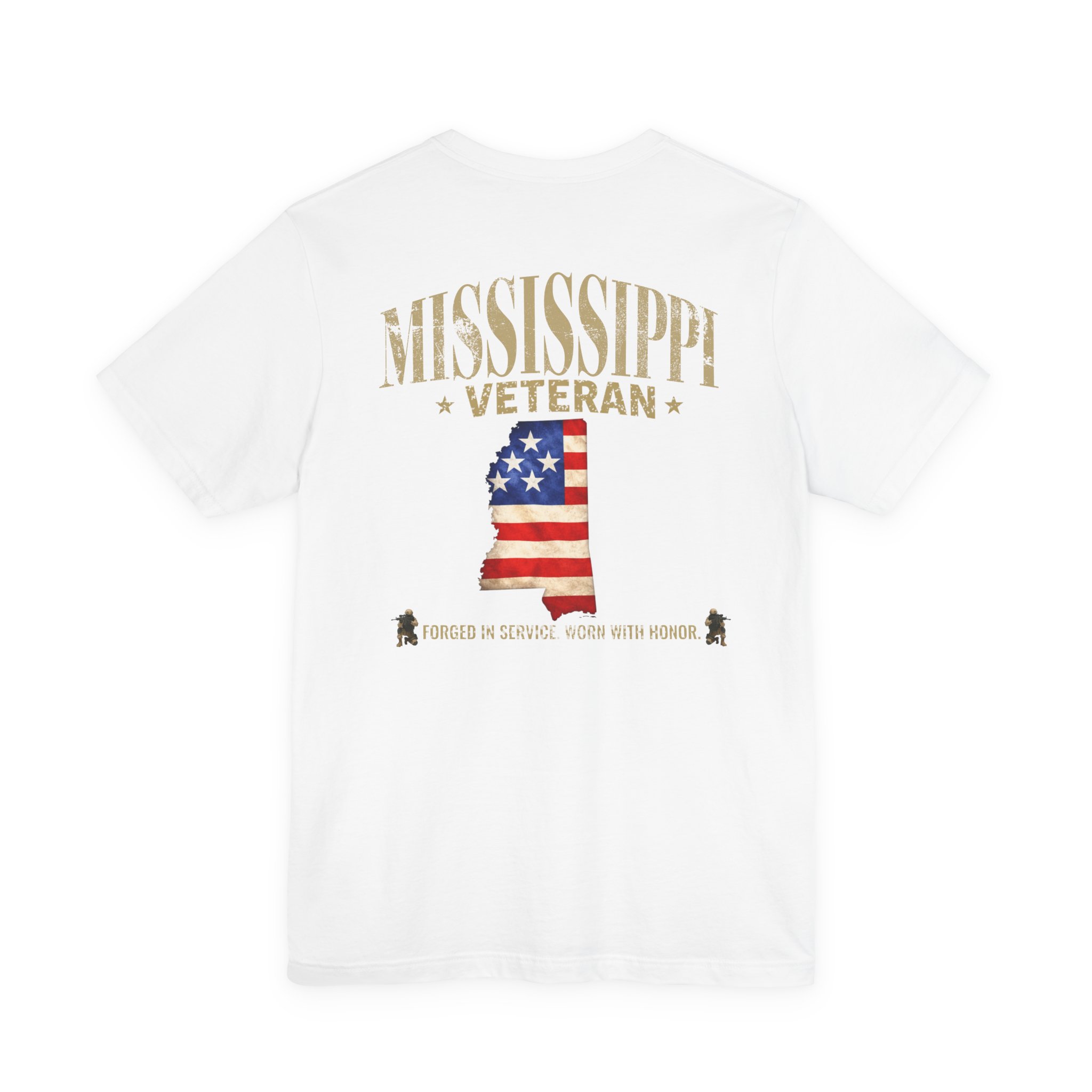 Mississippi Veteran T-Shirt — American Flag Alaska Map Military Tribute Tee - Image 37