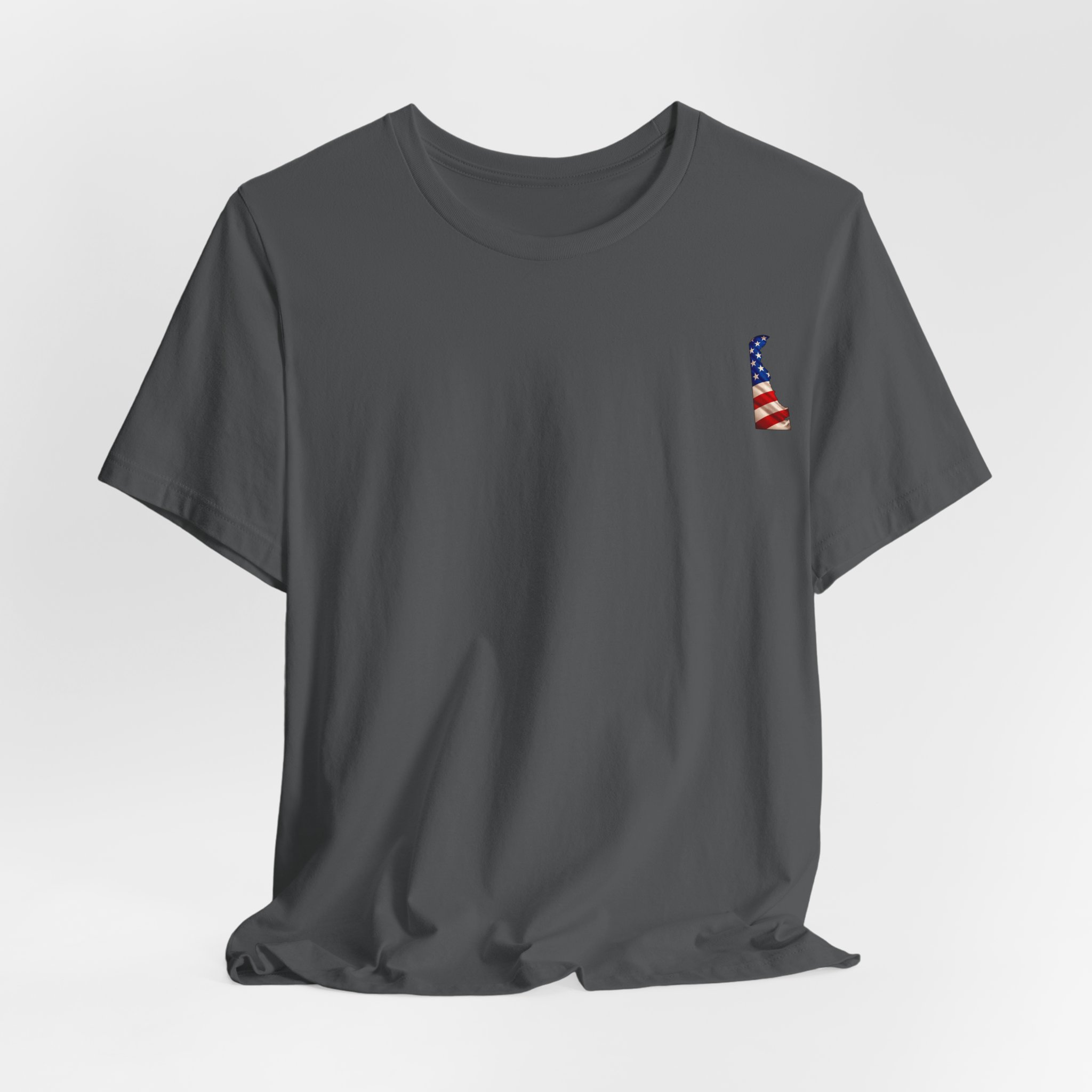 Delaware Veteran T-Shirt — American Flag Map Military Tribute Tee - Image 43