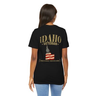 Idaho Veteran T-Shirt — American Flag Map Military Tribute Tee