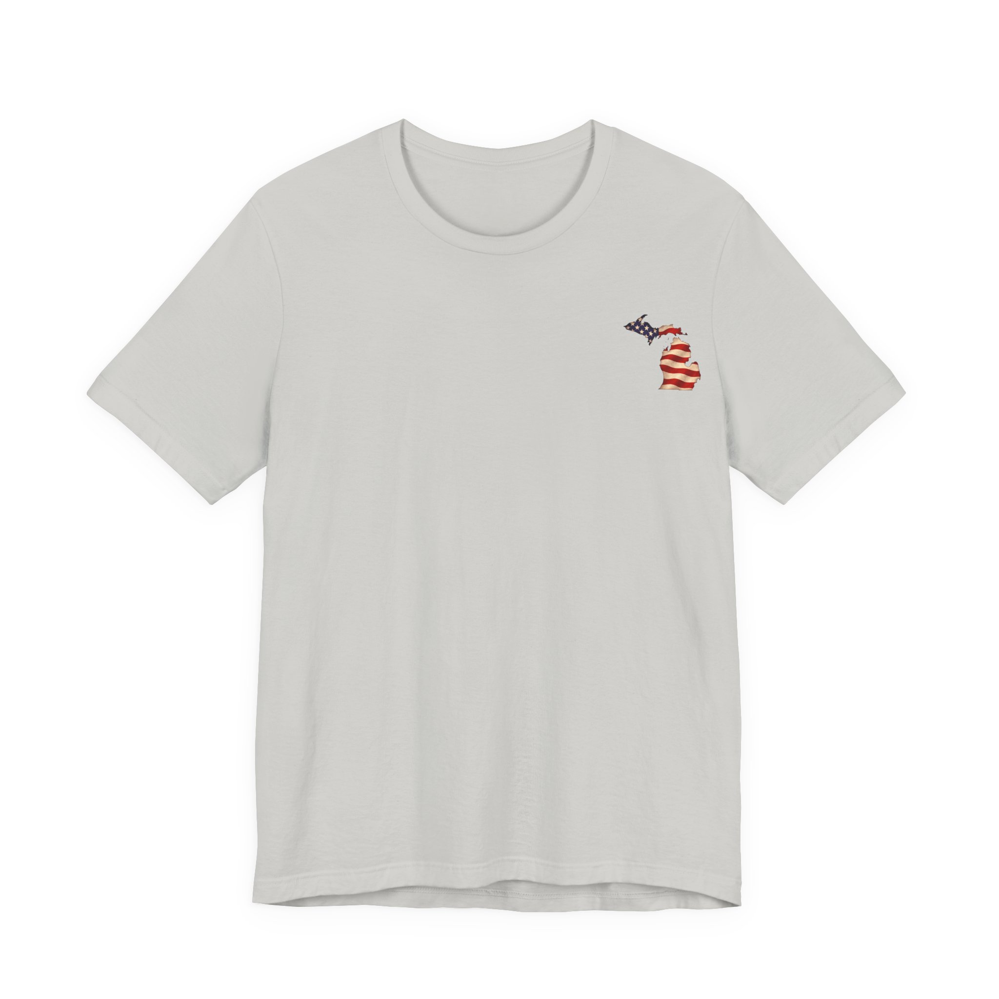 Michigan Veteran T-Shirt — American Flag Map Military Tribute Tee - Image 36