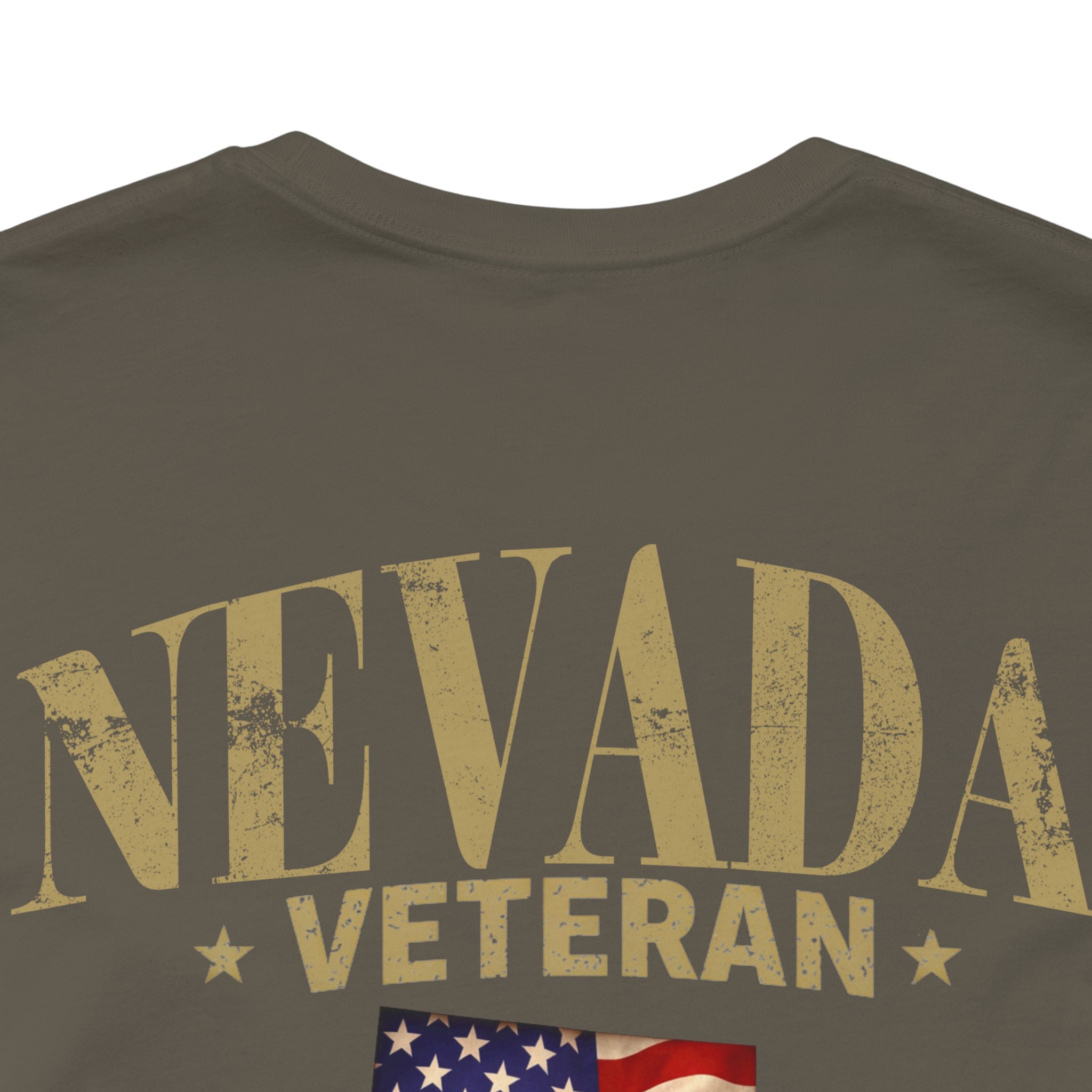 Nevada Veteran T-Shirt — American Flag Alaska Map Military Tribute Tee - Image 6