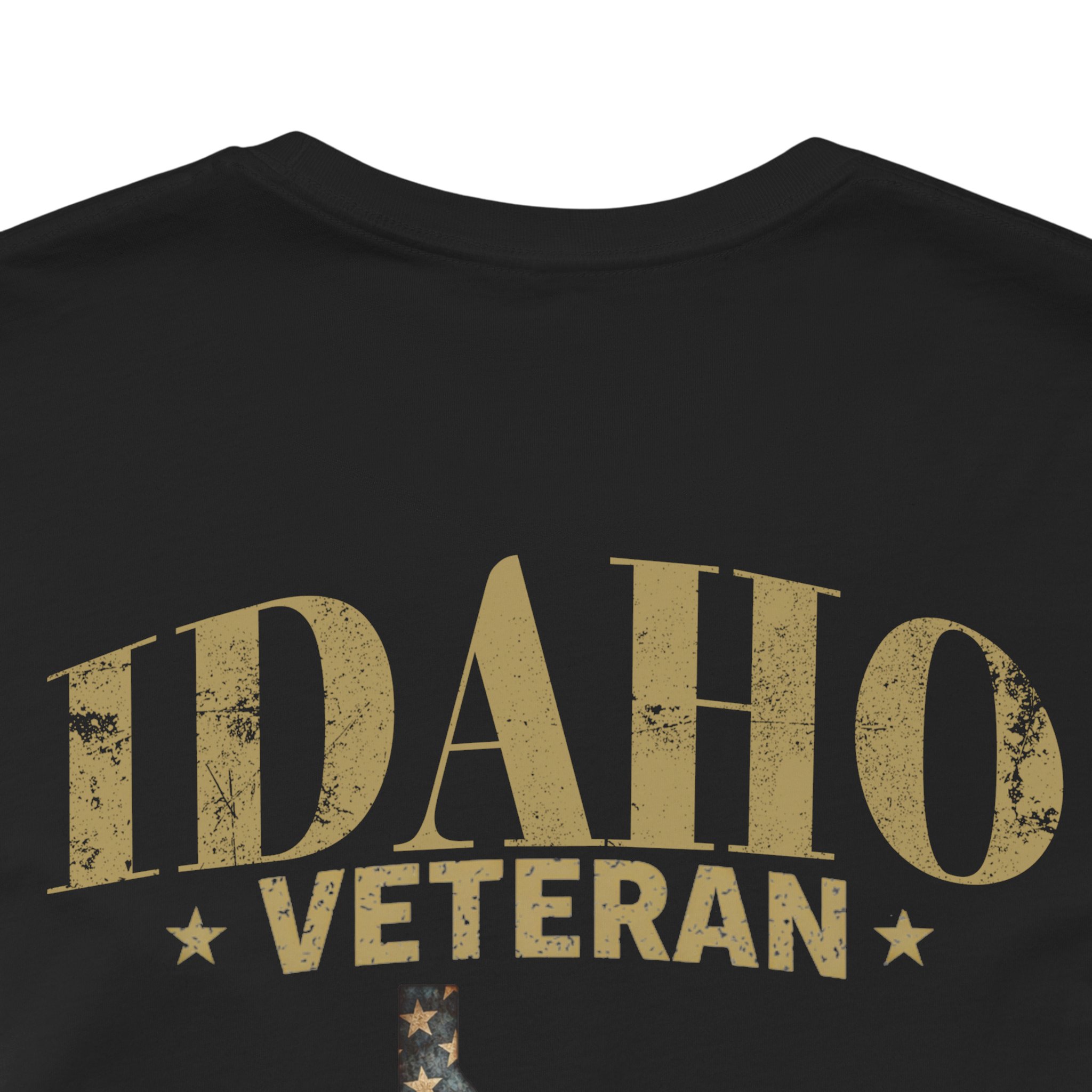 Idaho Veteran T-Shirt — American Flag Map Military Tribute Tee - Image 5