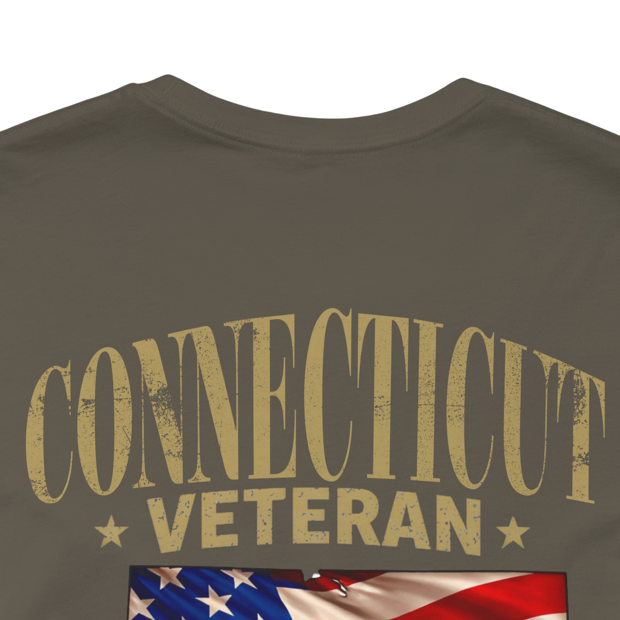 Connecticut Veteran T-Shirt — American Flag Alaska Map Military Tribute Tee - Image 24
