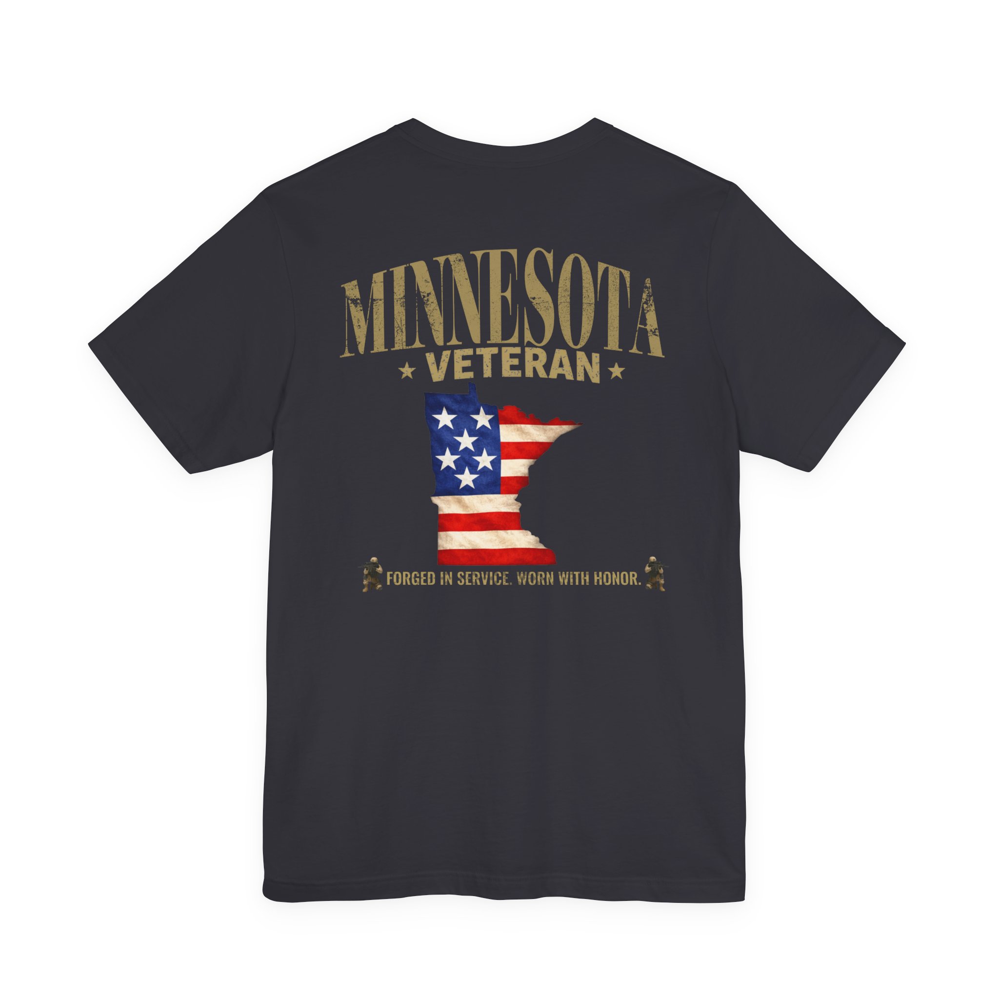 Minnesota Veteran T-Shirt — American Flag Alaska Map Military Tribute Tee - Image 21