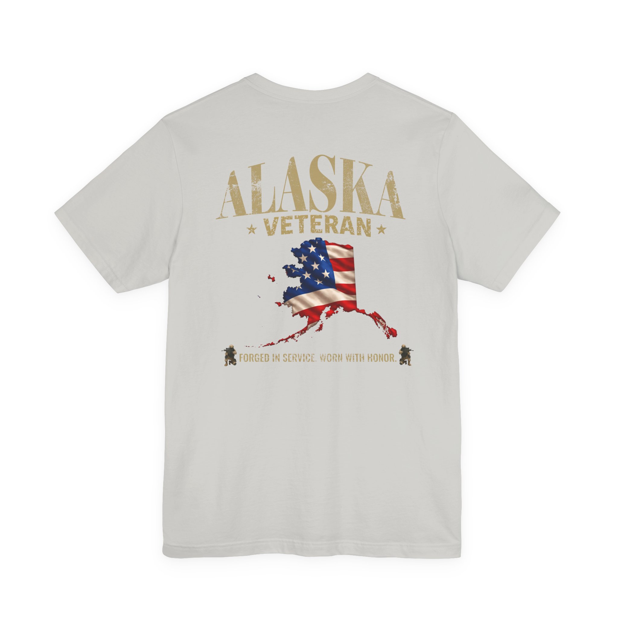 Alaska Veteran T-Shirt — American Flag Alaska Map Military Tribute Tee - Image 12
