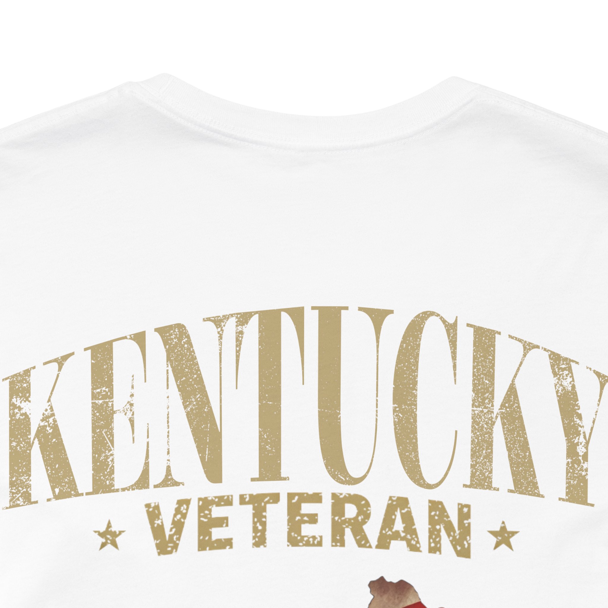 Kentucky Veteran T-Shirt — American Flag Map Military Tribute Tee - Image 19