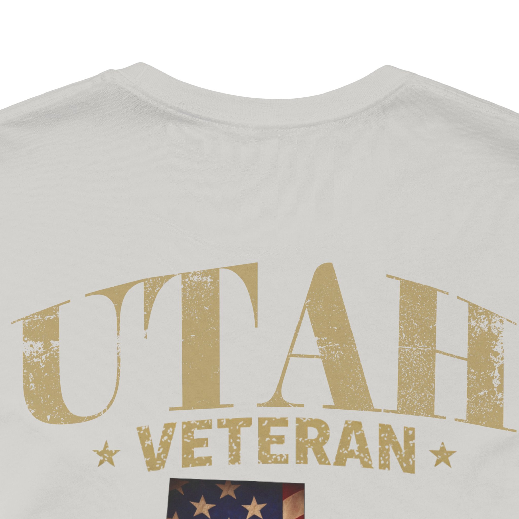 Utah Veteran T-Shirt — American Flag Map Military Tribute Tee - Image 43