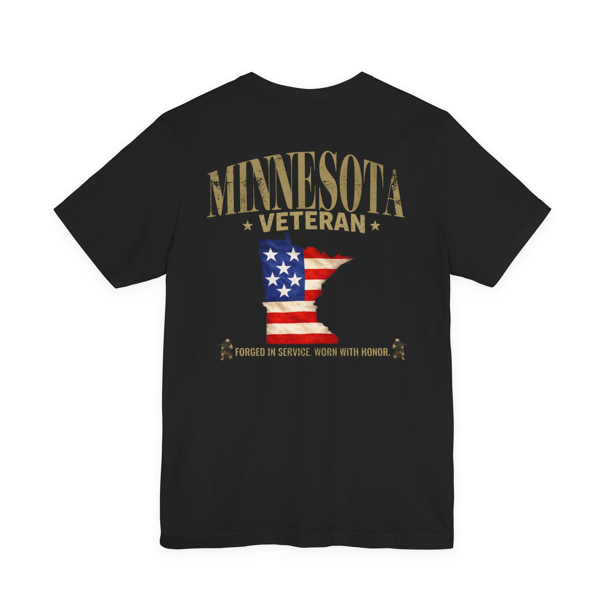 Minnesota Veteran T-Shirt — American Flag Alaska Map Military Tribute Tee - Image 17