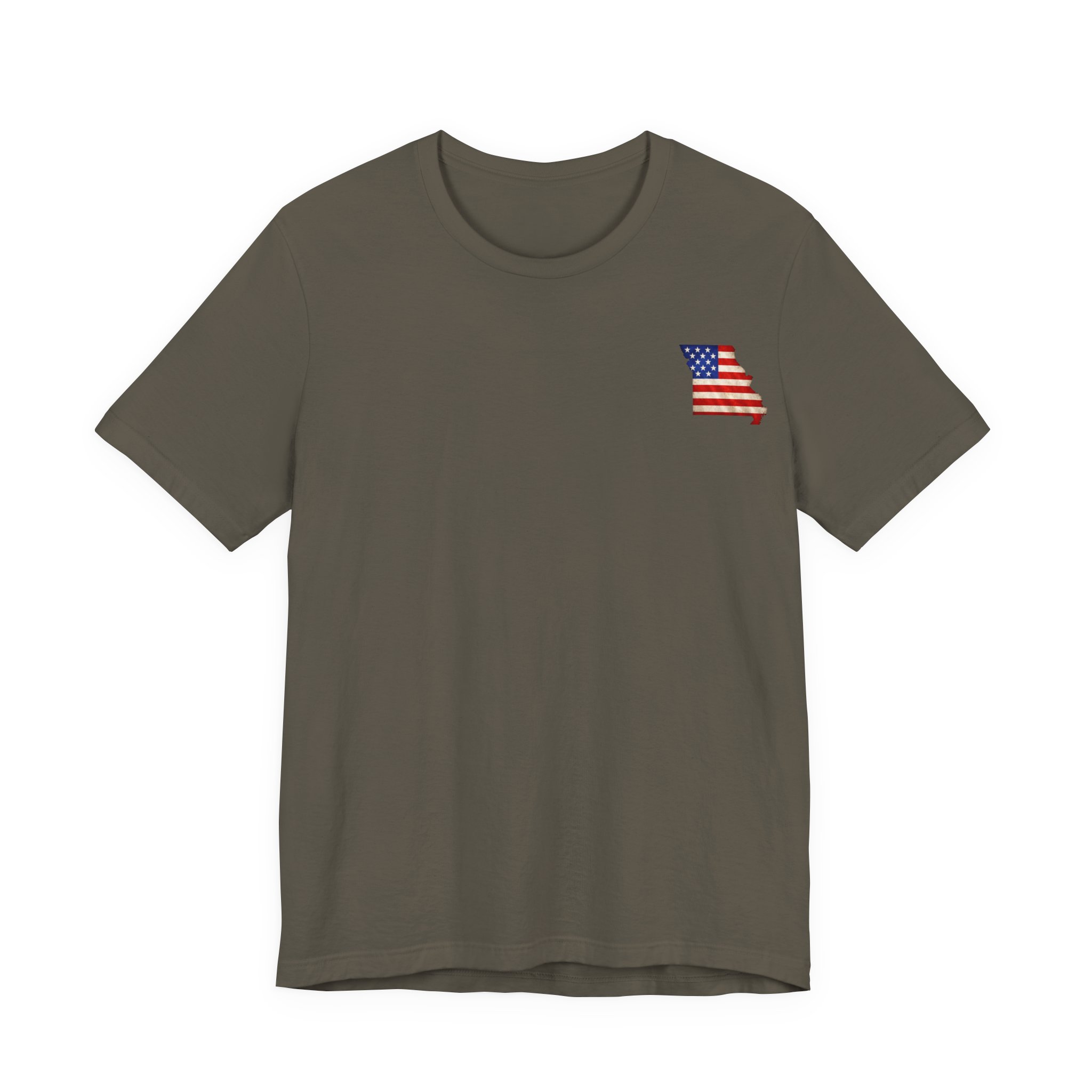 Missouri Veteran T-Shirt — American Flag Map Military Tribute Tee - Image 26
