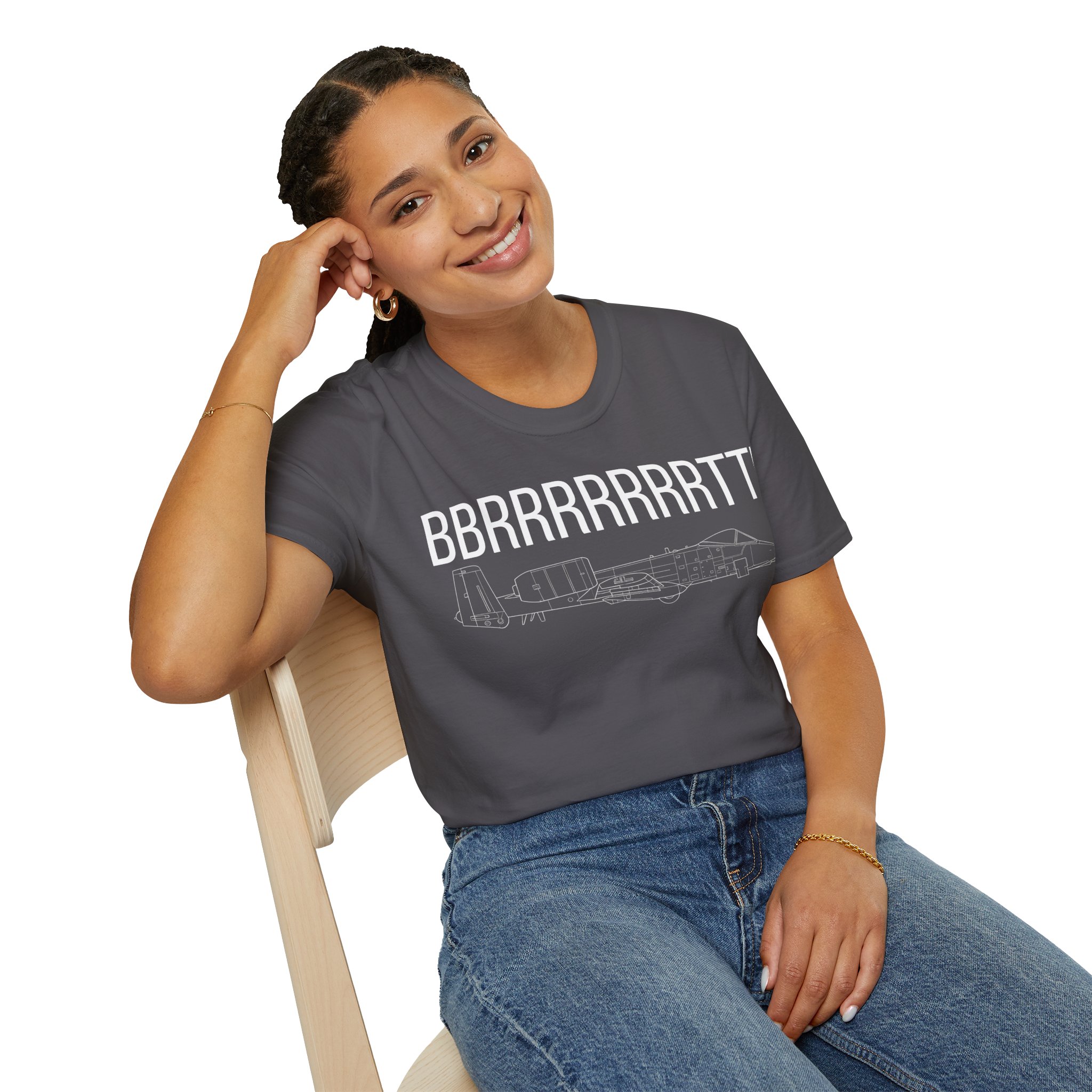 A-10 Warthog T-Shirt — "BBRRRRRRRTT!" Gunfire Sound Military Aircraft Tee - Image 19