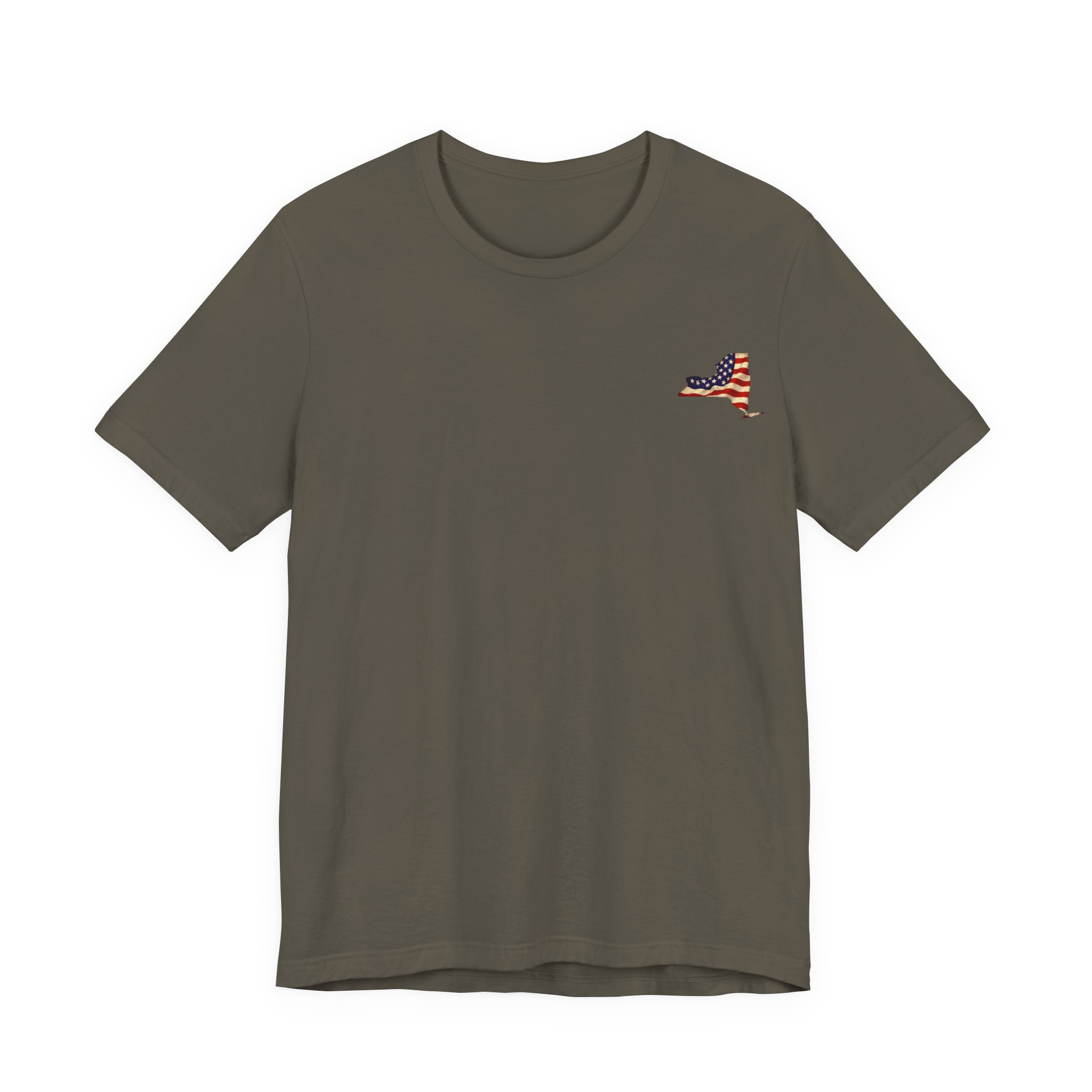 New York Veteran T-Shirt — American Flag Map Military Tribute Tee - Image 2