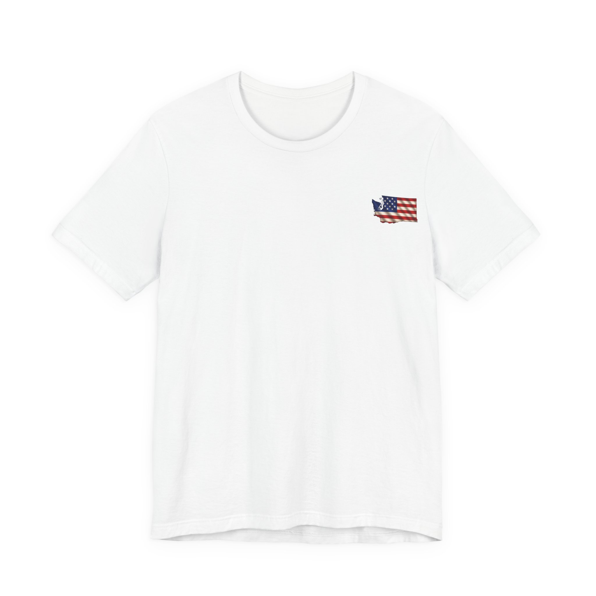 Washington Veteran T-Shirt — American Flag Map Military Tribute Tee - Image 21