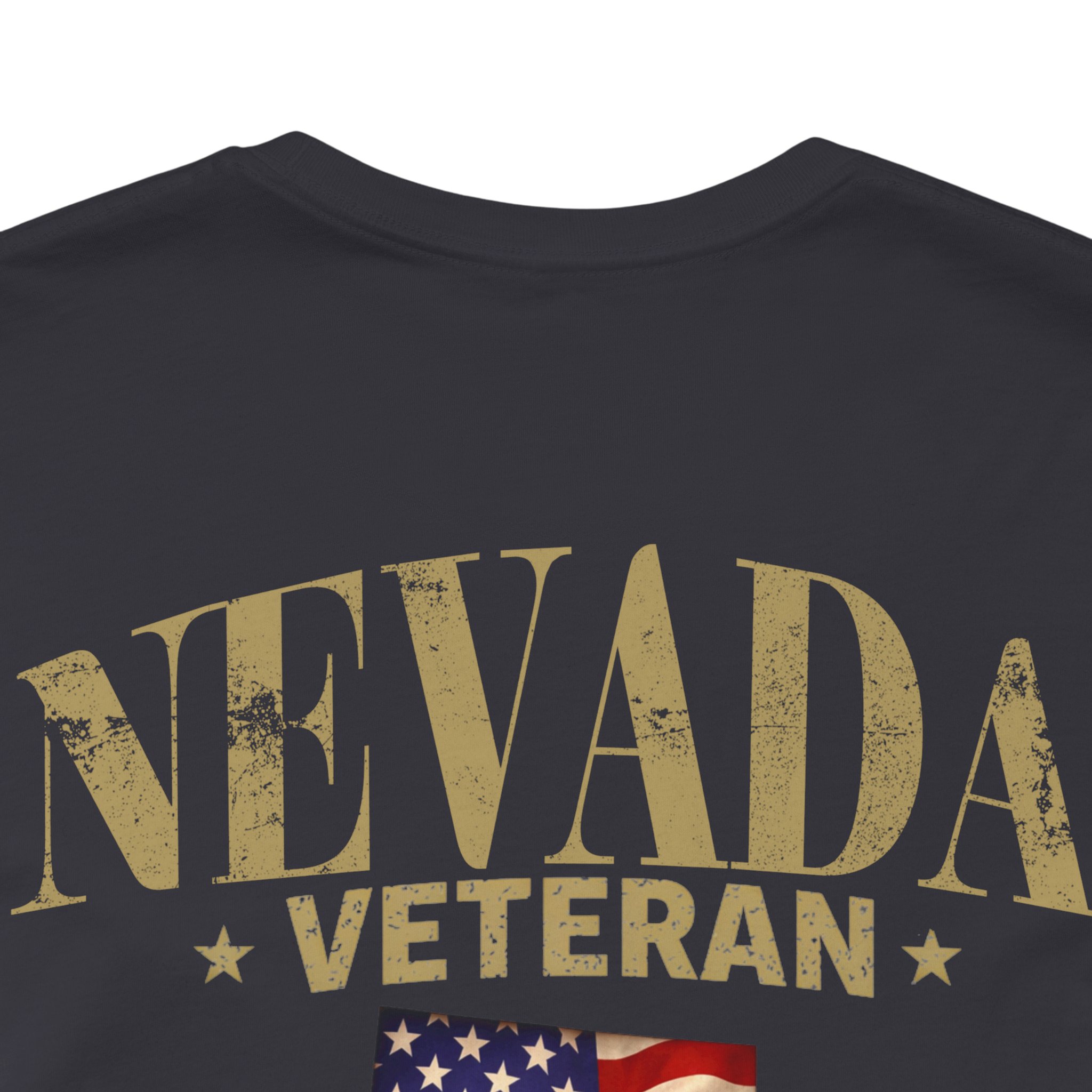 Nevada Veteran T-Shirt — American Flag Alaska Map Military Tribute Tee - Image 14