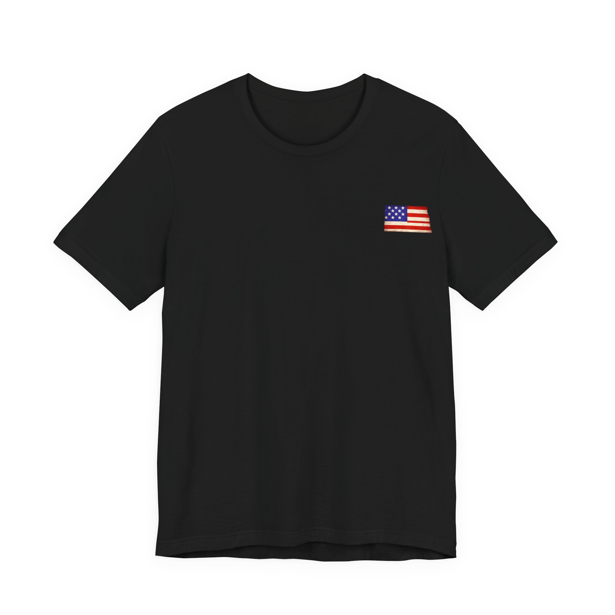North Dakota Veteran T-Shirt — American Flag Map Military Tribute Tee - Image 17