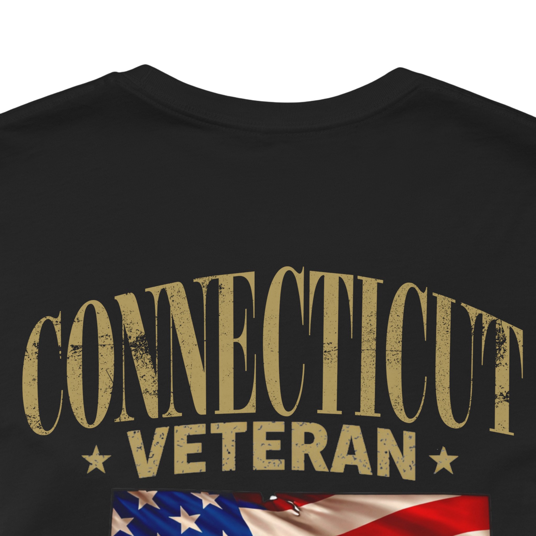 Connecticut Veteran T-Shirt — American Flag Alaska Map Military Tribute Tee - Image 14