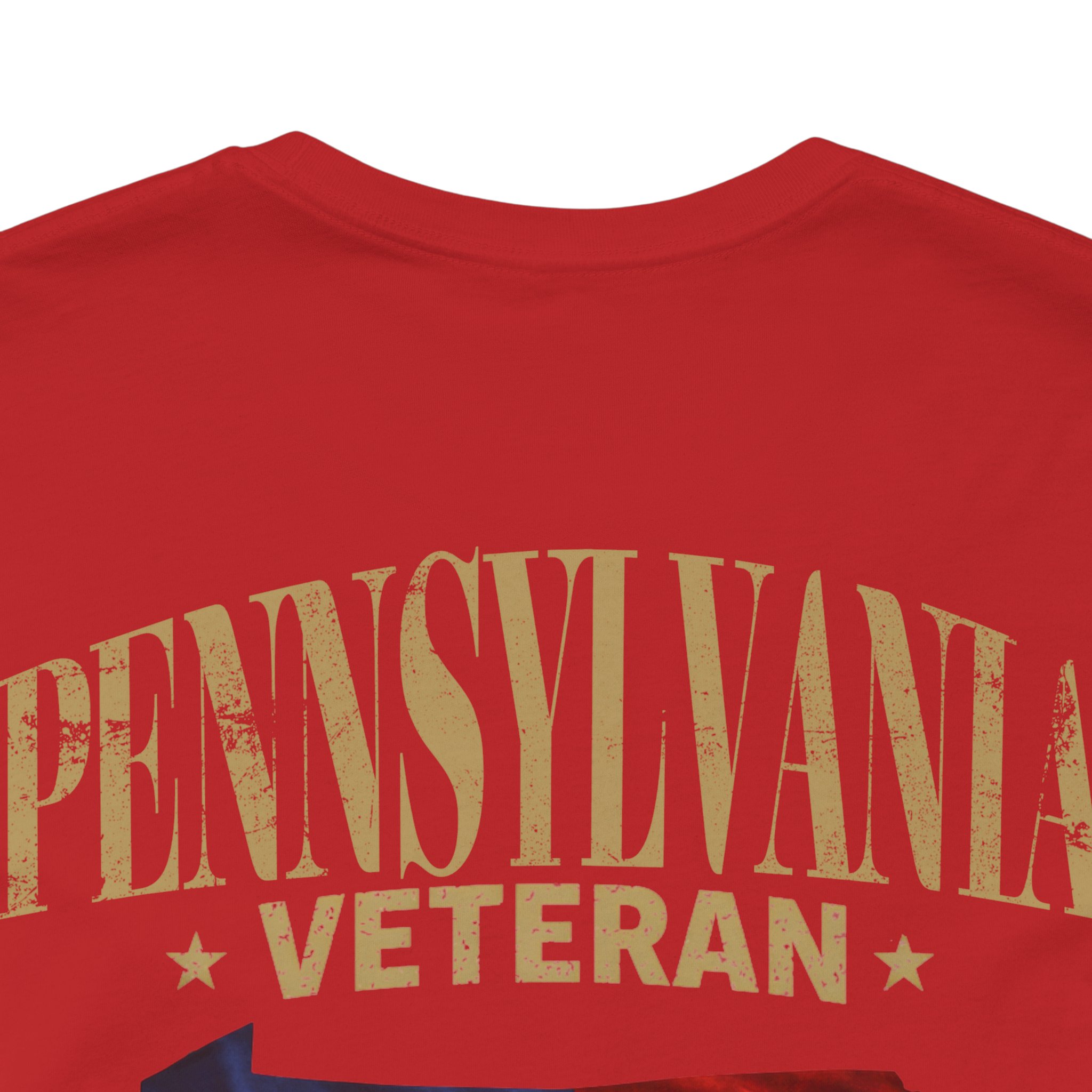 Pennsylvania Veteran T-Shirt — American Flag Map Military Tribute Tee - Image 38