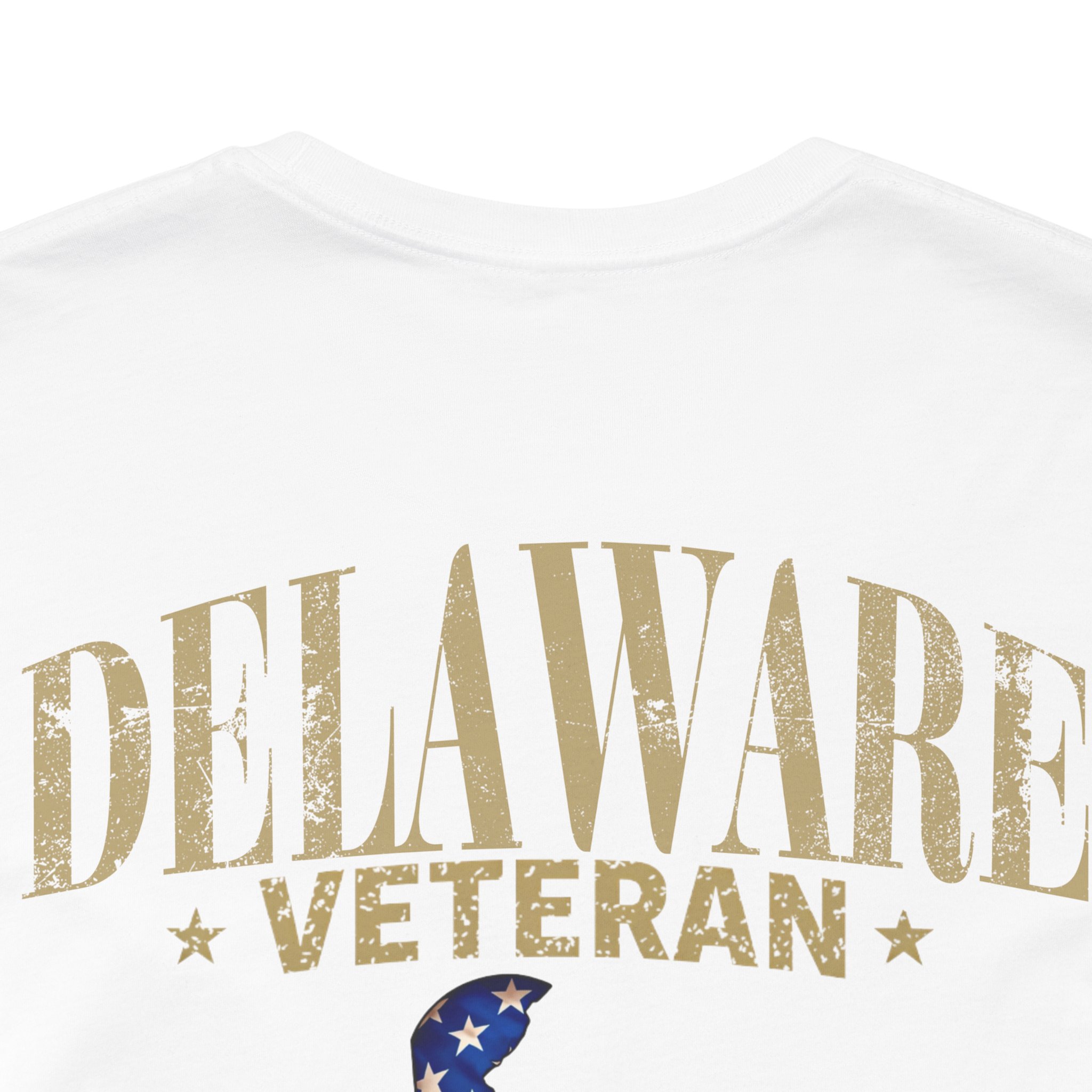 Delaware Veteran T-Shirt — American Flag Map Military Tribute Tee - Image 14