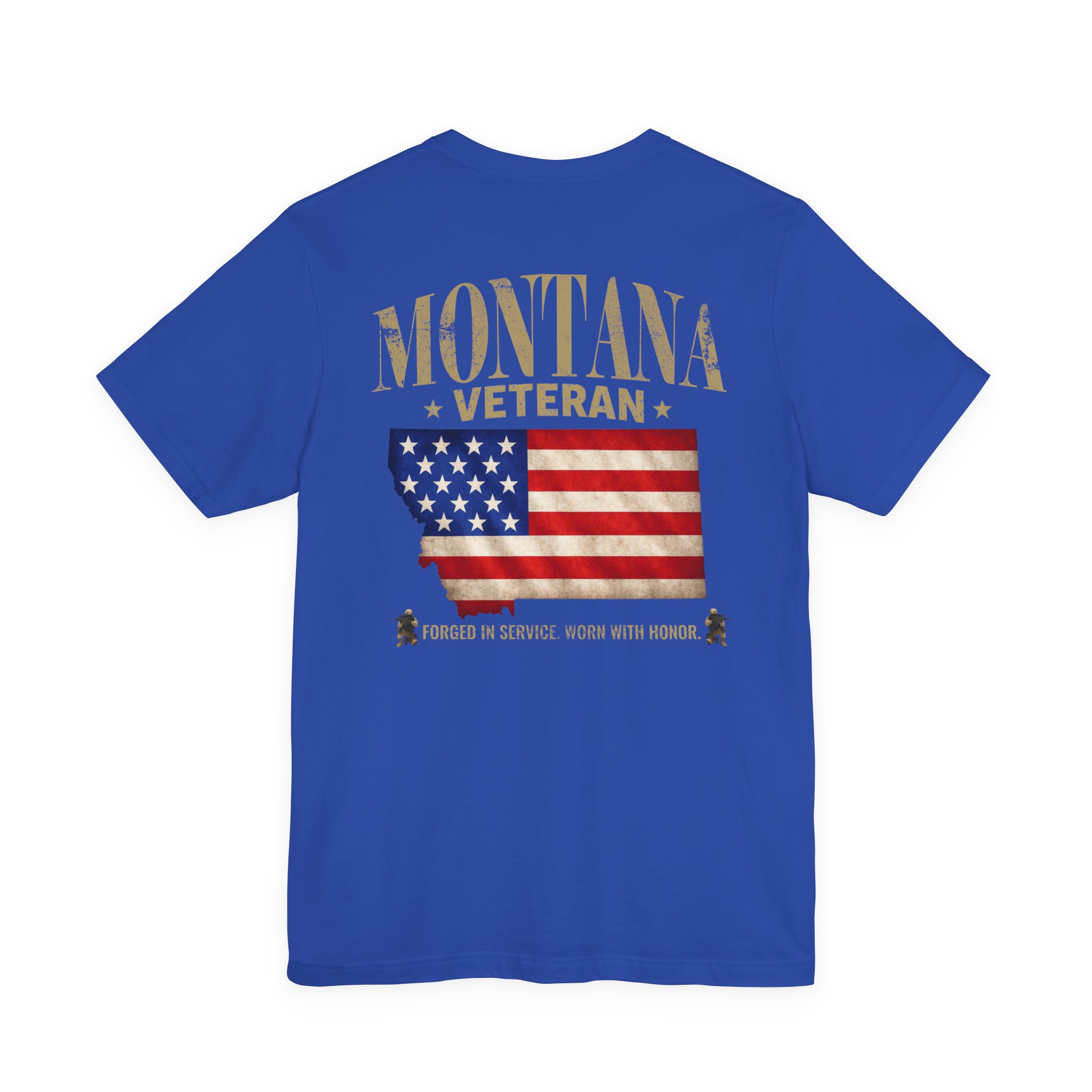 Montana Veteran T-Shirt — American Flag Alaska Map Military Tribute Tee - Image 33
