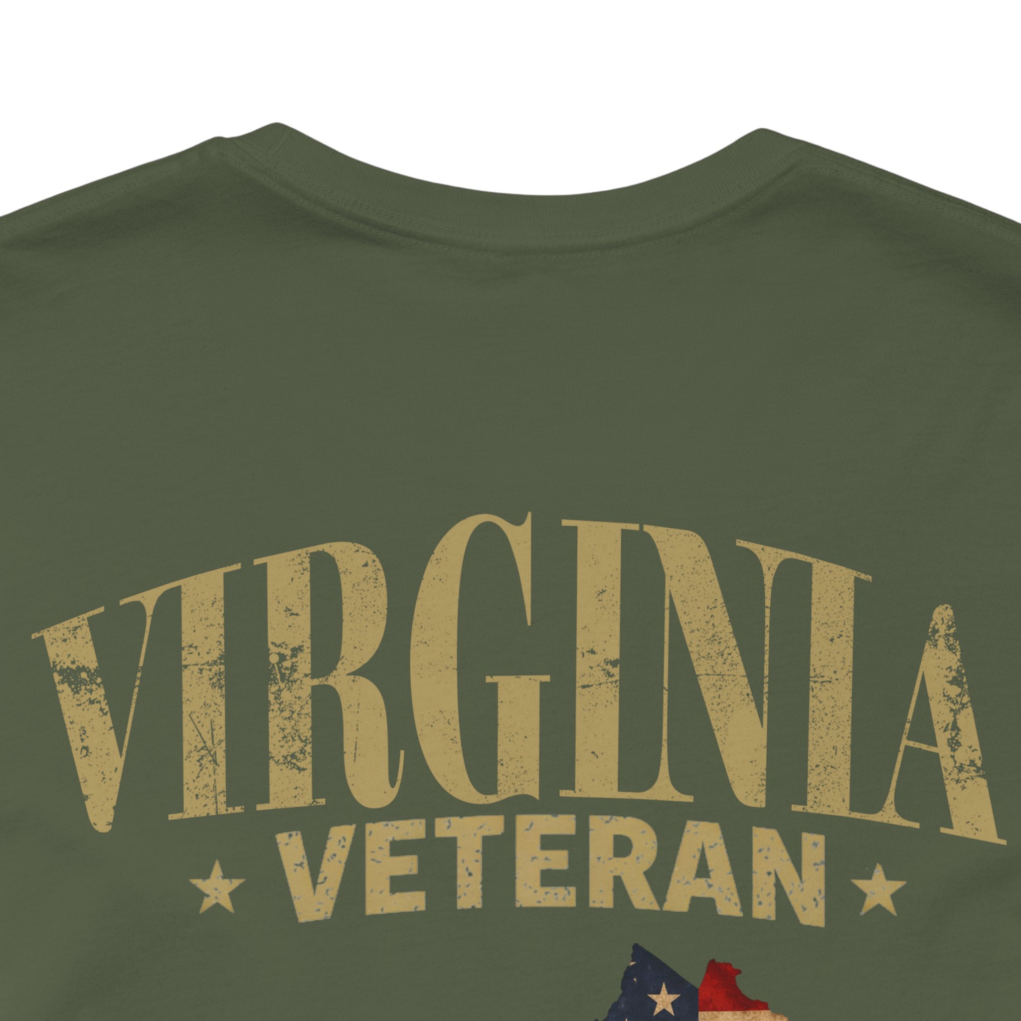Virginia Veteran T-Shirt — American Flag Map Military Tribute Tee - Image 8