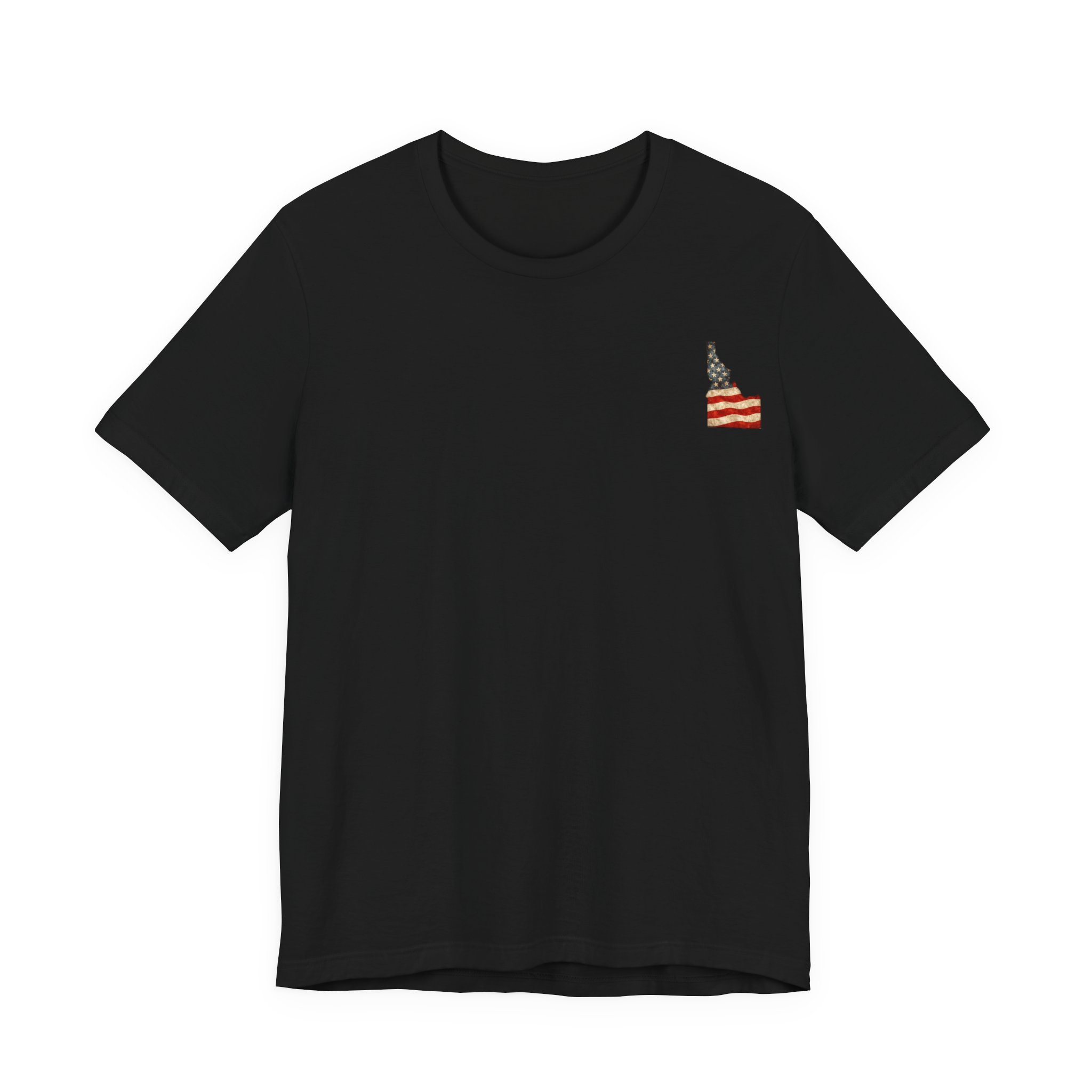 Idaho Veteran T-Shirt — American Flag Map Military Tribute Tee - Image 2